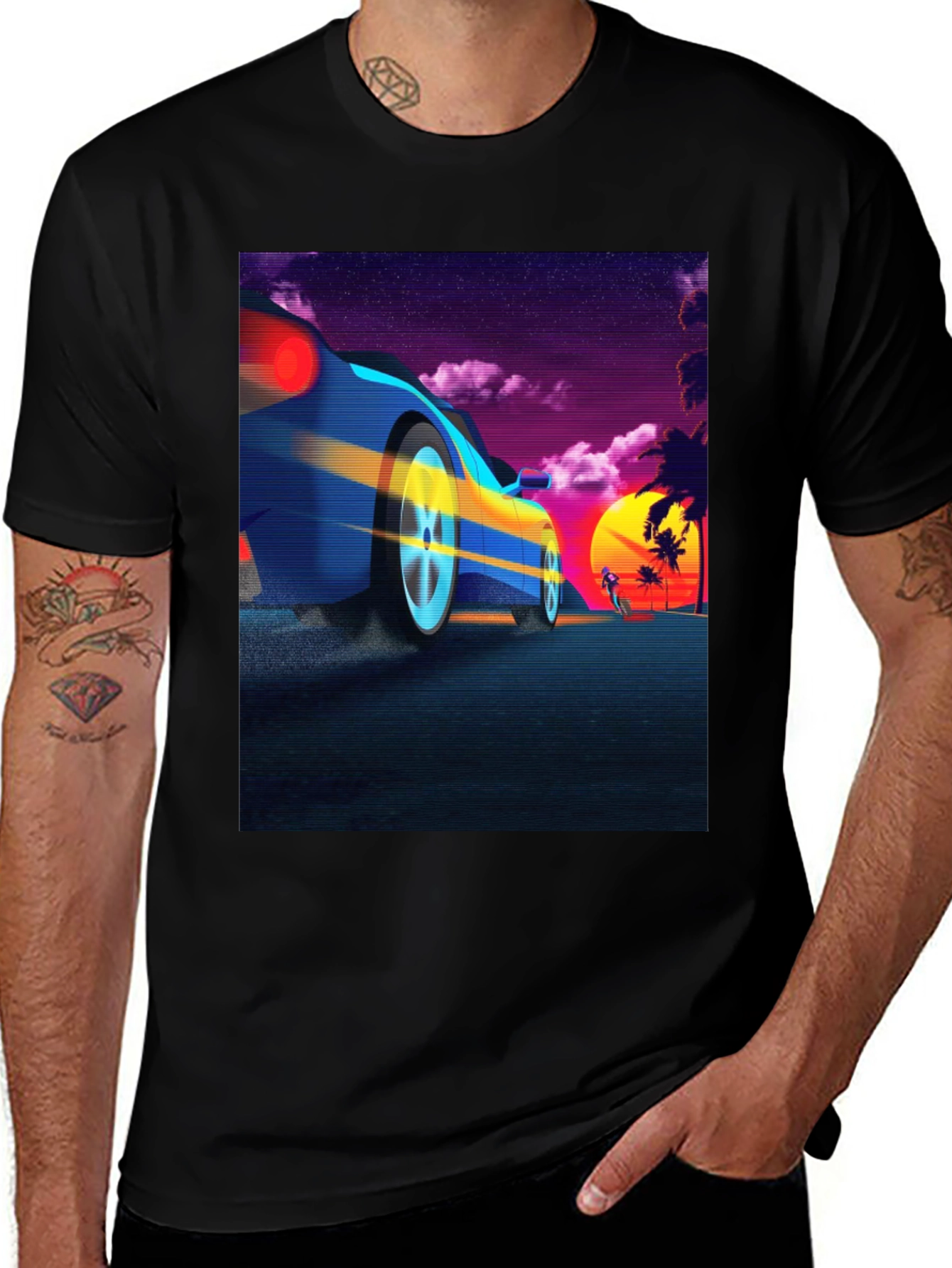 Variant 27 of Retro Sunset Racing T-Shirt