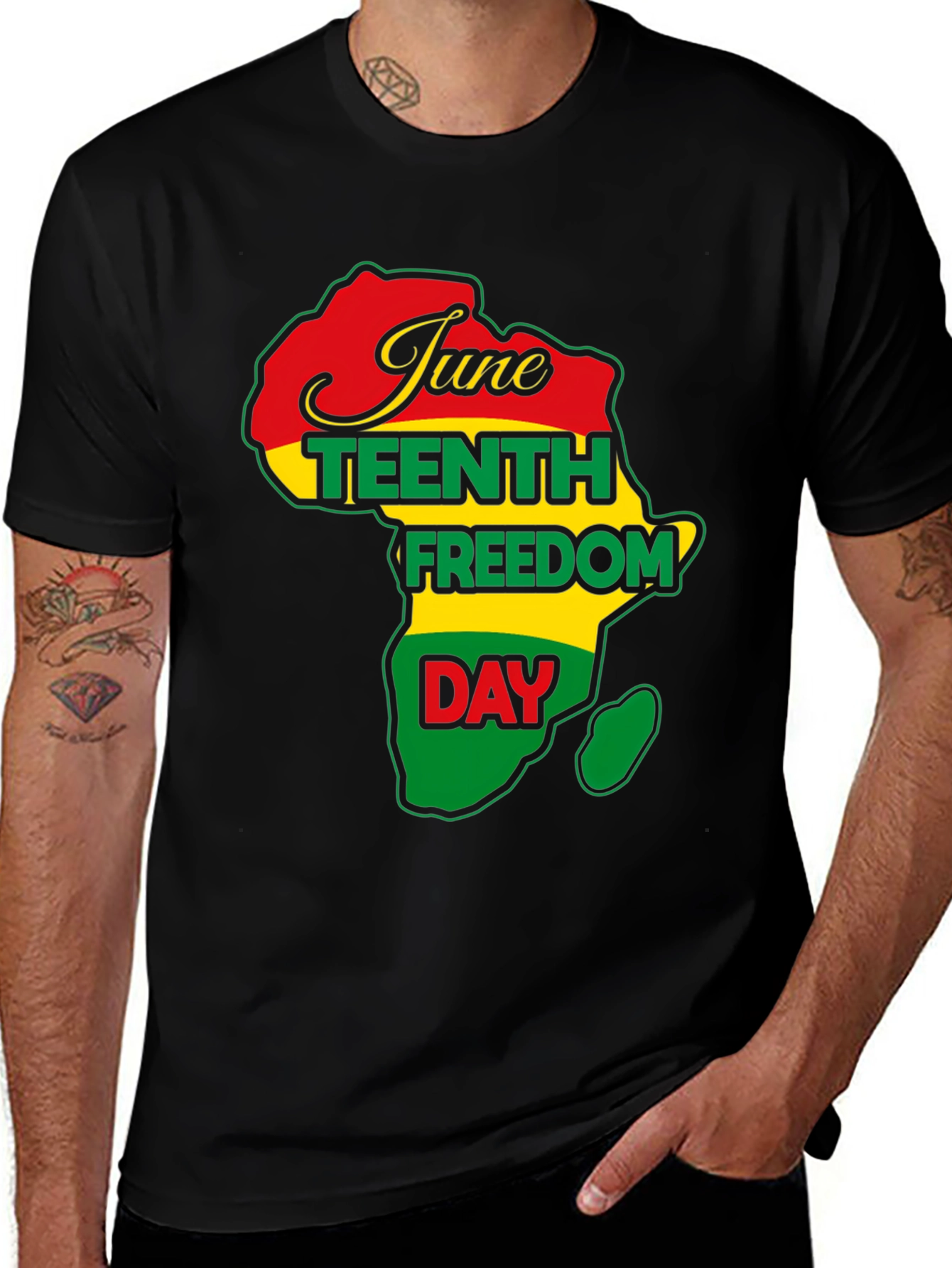 Juneteenth Freedom Day Africa Map T-Shirt