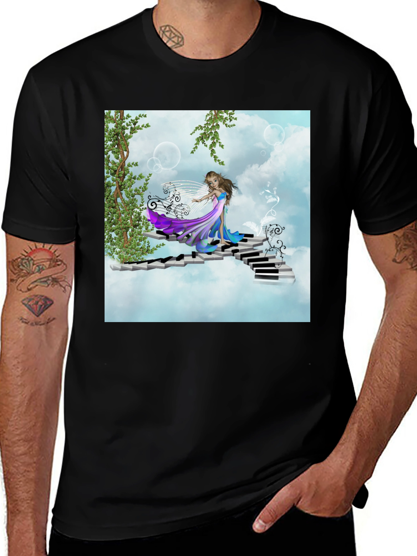 Variant 7 of Fantasy Fairy Music T-Shirt