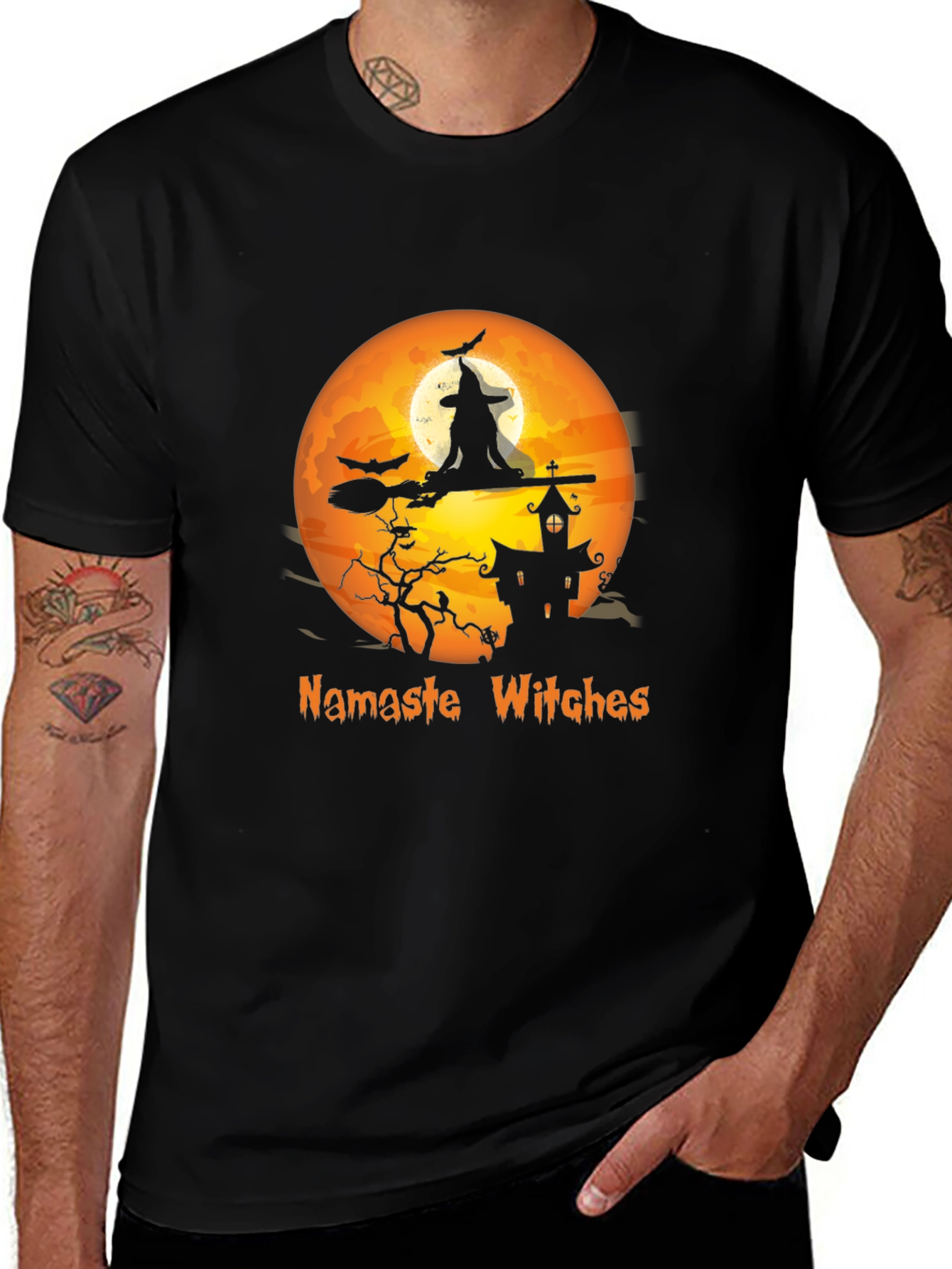 Namaste Witches T-Shirt - Halloween Design
