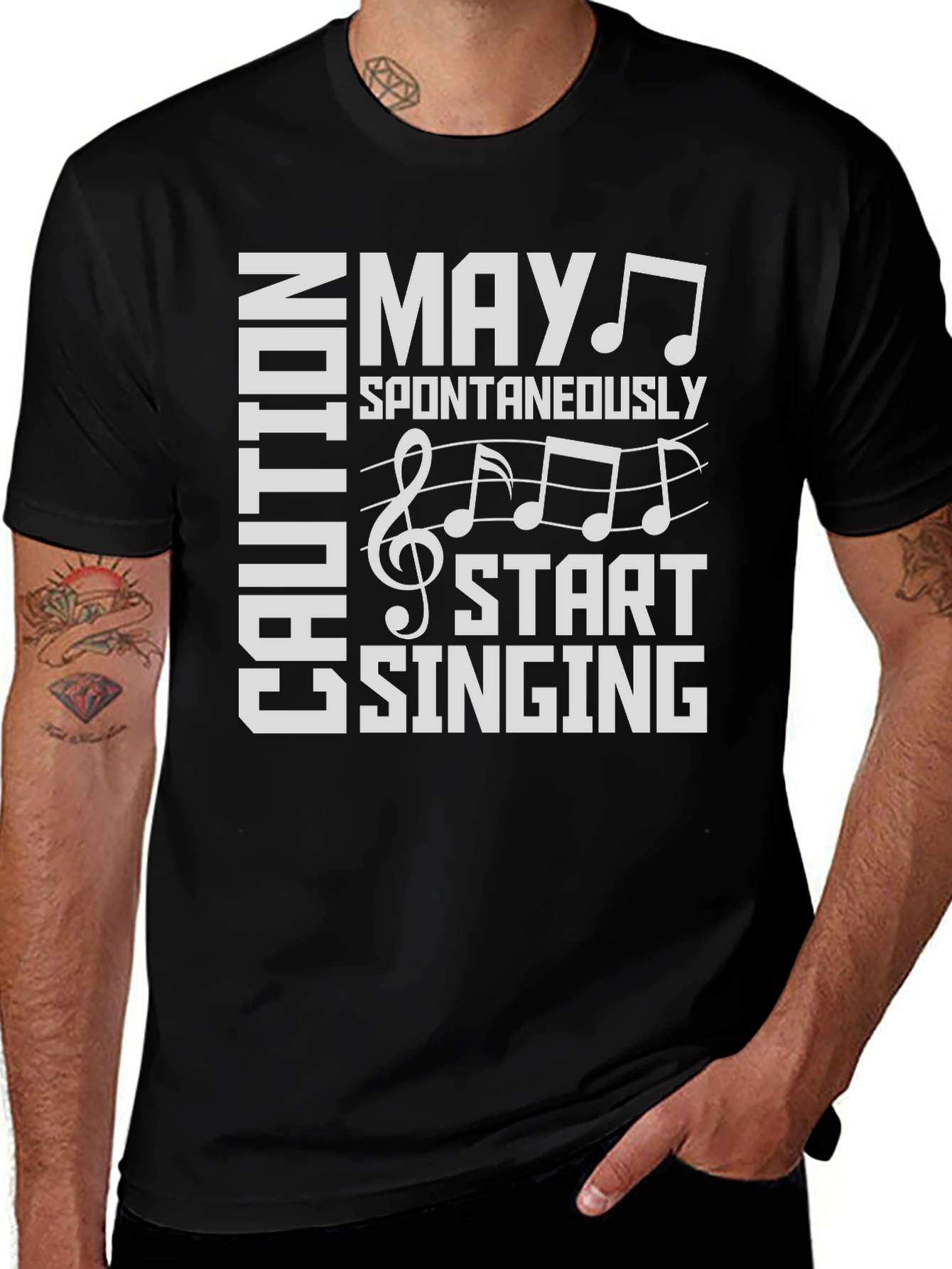 Caution May Spontaneously Start Singing T-Shirt