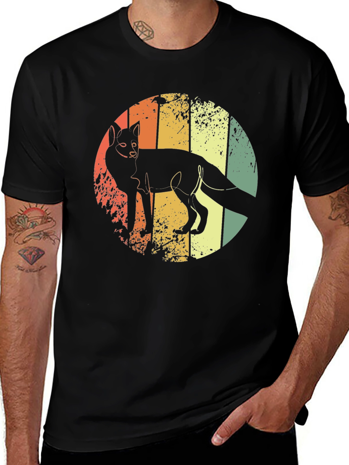 Variant 15 of Retro Fox T-Shirt: Vintage Style Graphic Tee