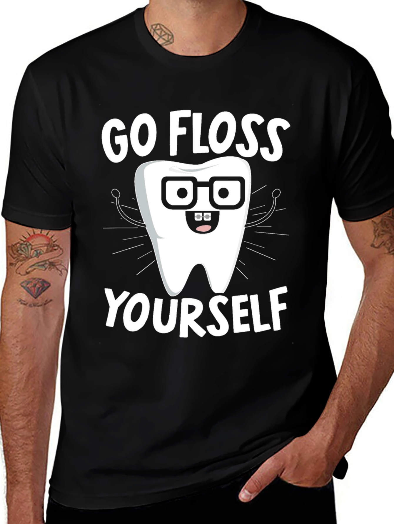 Variant 3 of Go Floss Yourself Funny Dental T-Shirt
