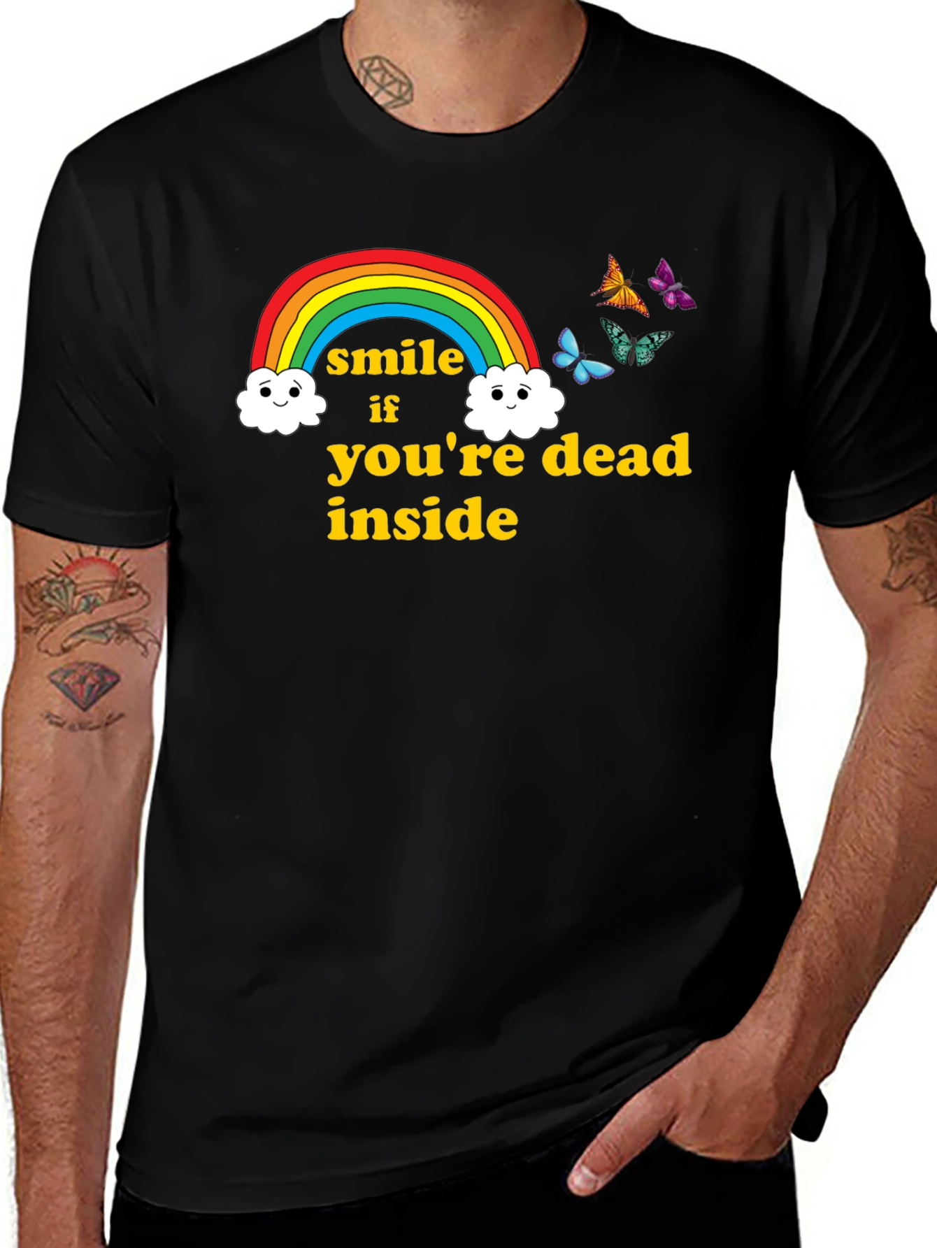 Variant 21 of Smile If You're Dead Inside T-Shirt