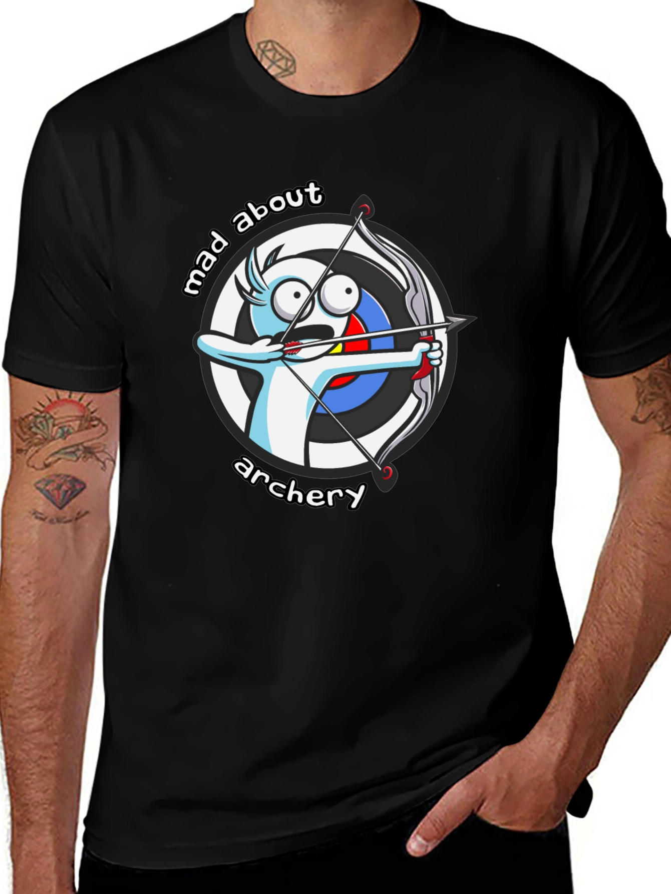 Variant 2 of Mad About Archery Cartoon Graphic T-Shirt
