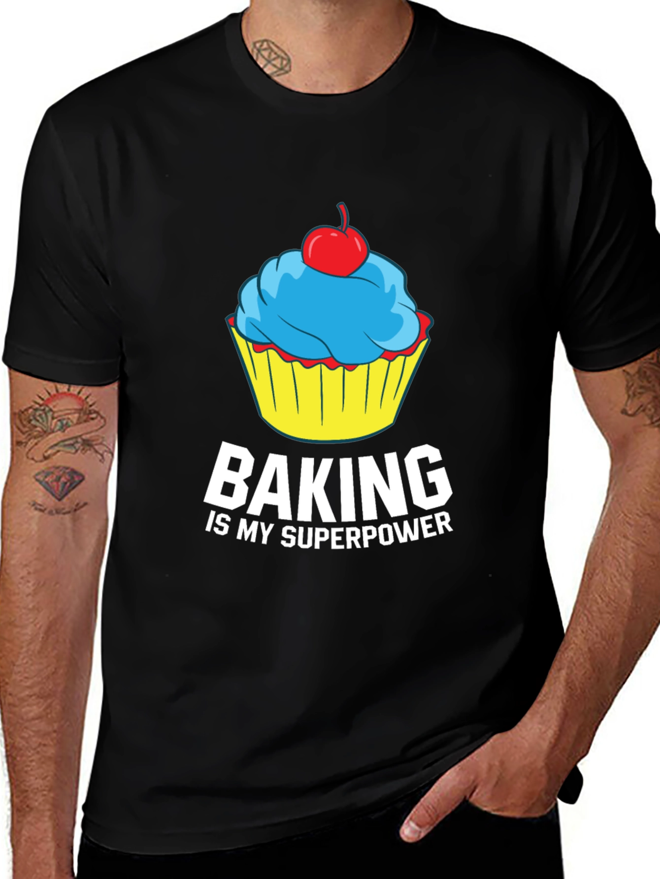 Black Baking is My Superpower Graphic Tee main image