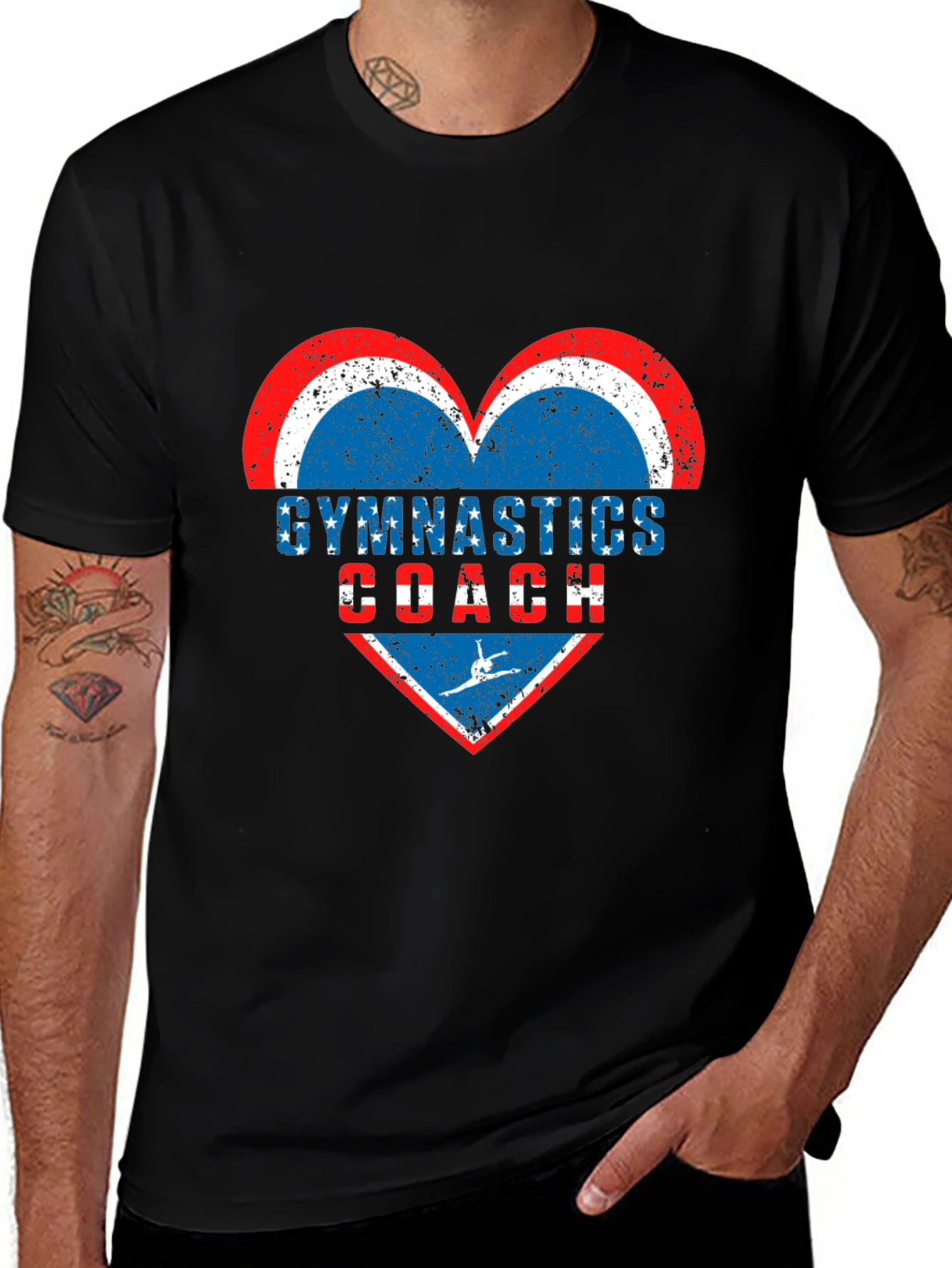 Variant 9 of Gymnastics Coach Heart T-Shirt