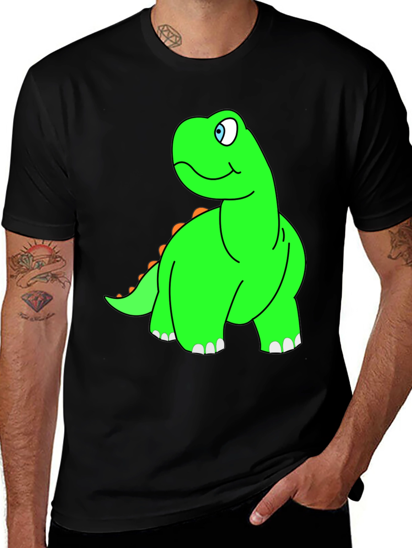 Cartoon Dinosaur Graphic Tee