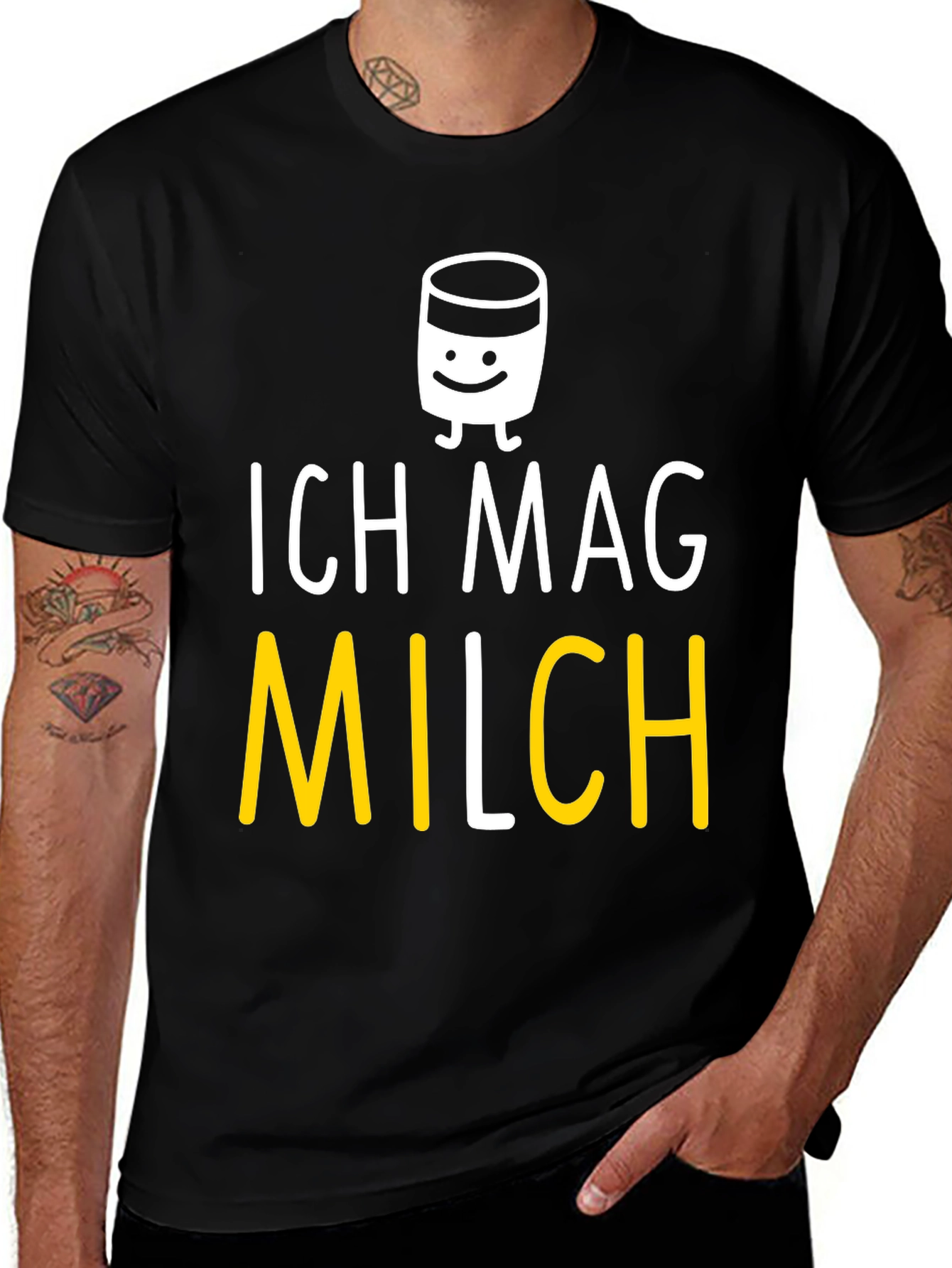 Variant 19 of Ich Mag Milch T-Shirt - Funny Milk Lover Tee
