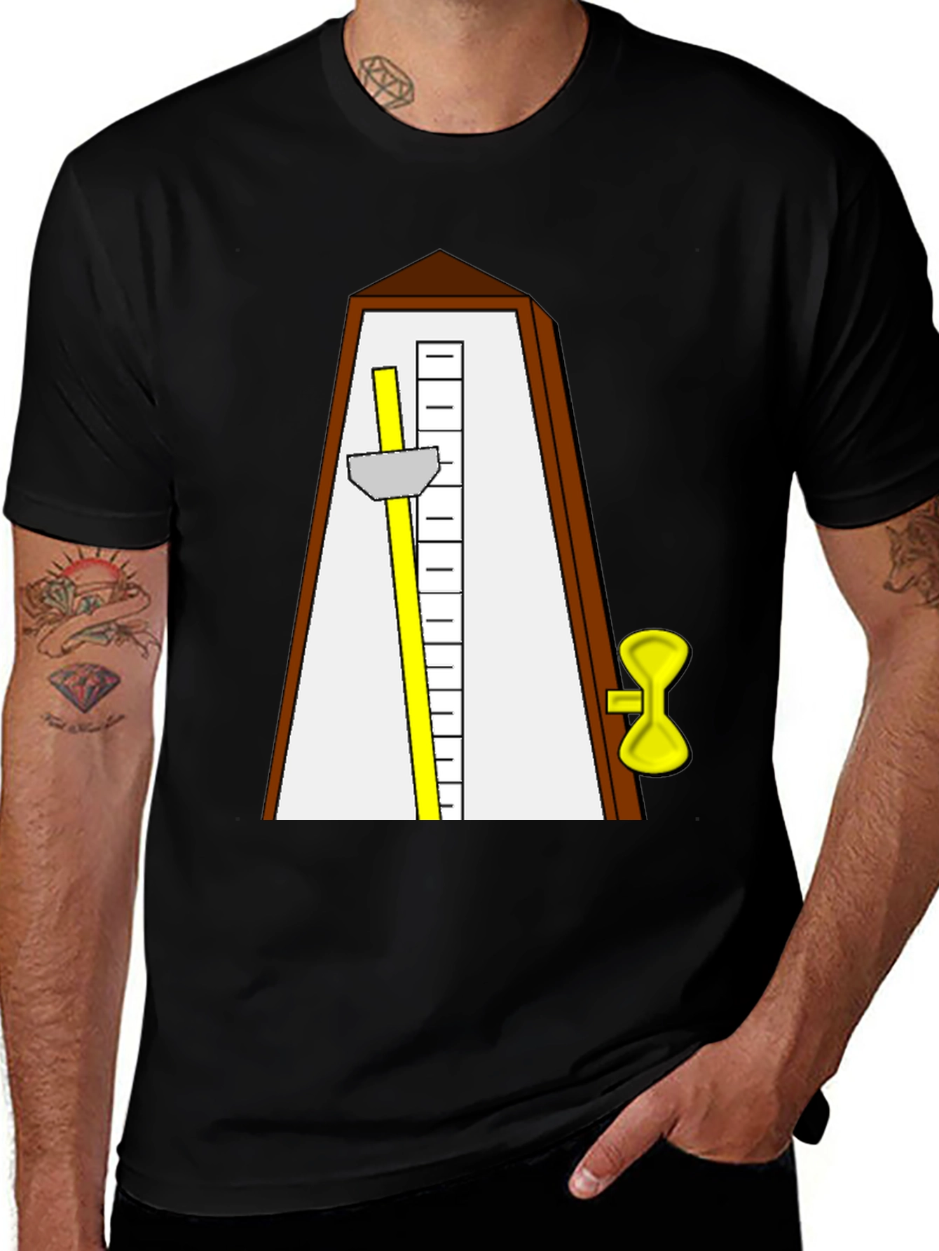 Variant 21 of Metronome T-Shirt - Musical Tempo Tee