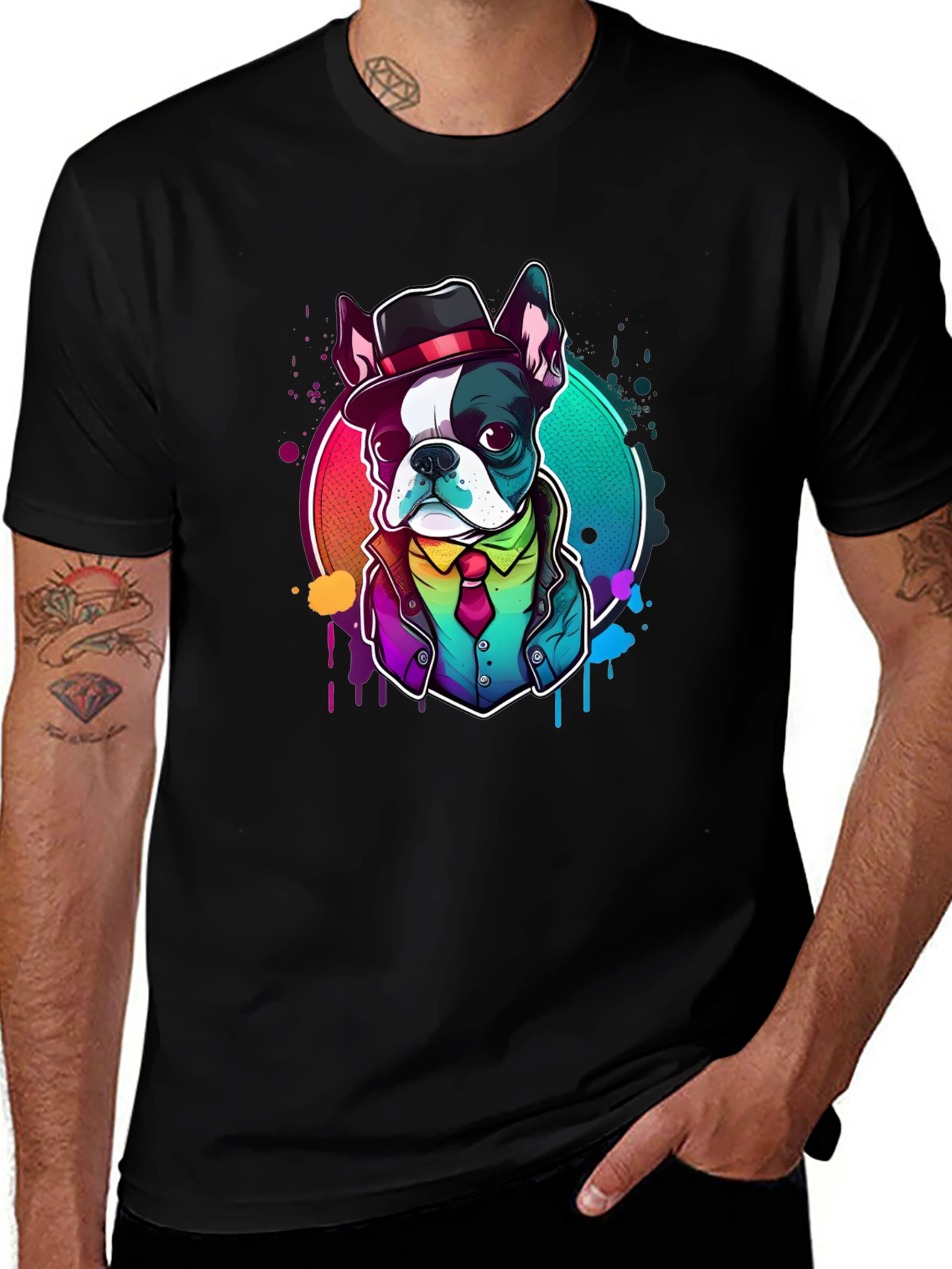 Variant 26 of Dapper Dog Graphic Tee - Stylish Pet Design T-Shirt