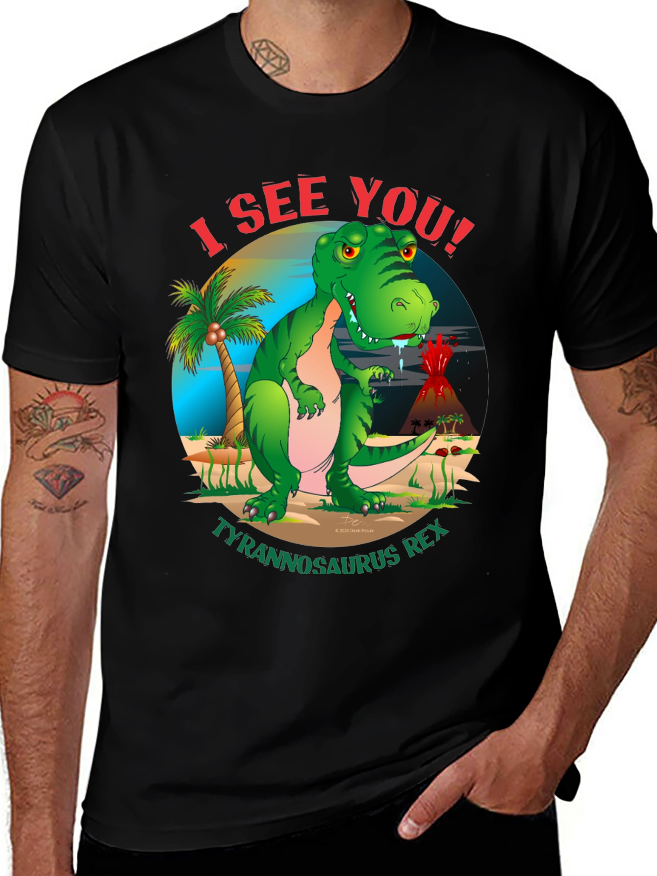 Variant 2 of I See You Tyrannosaurus Rex Graphic T-Shirt