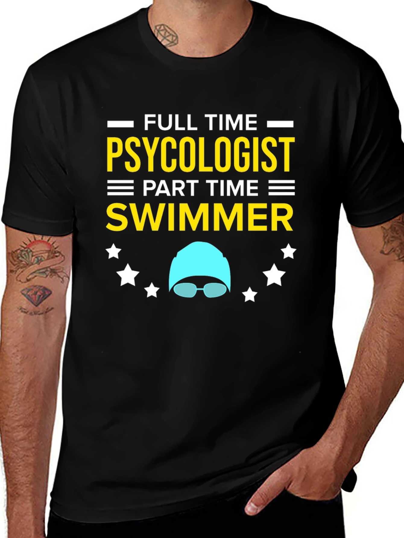 Variant 25 of Full Time Psychologist Part Time Swimmer T-Shirt
