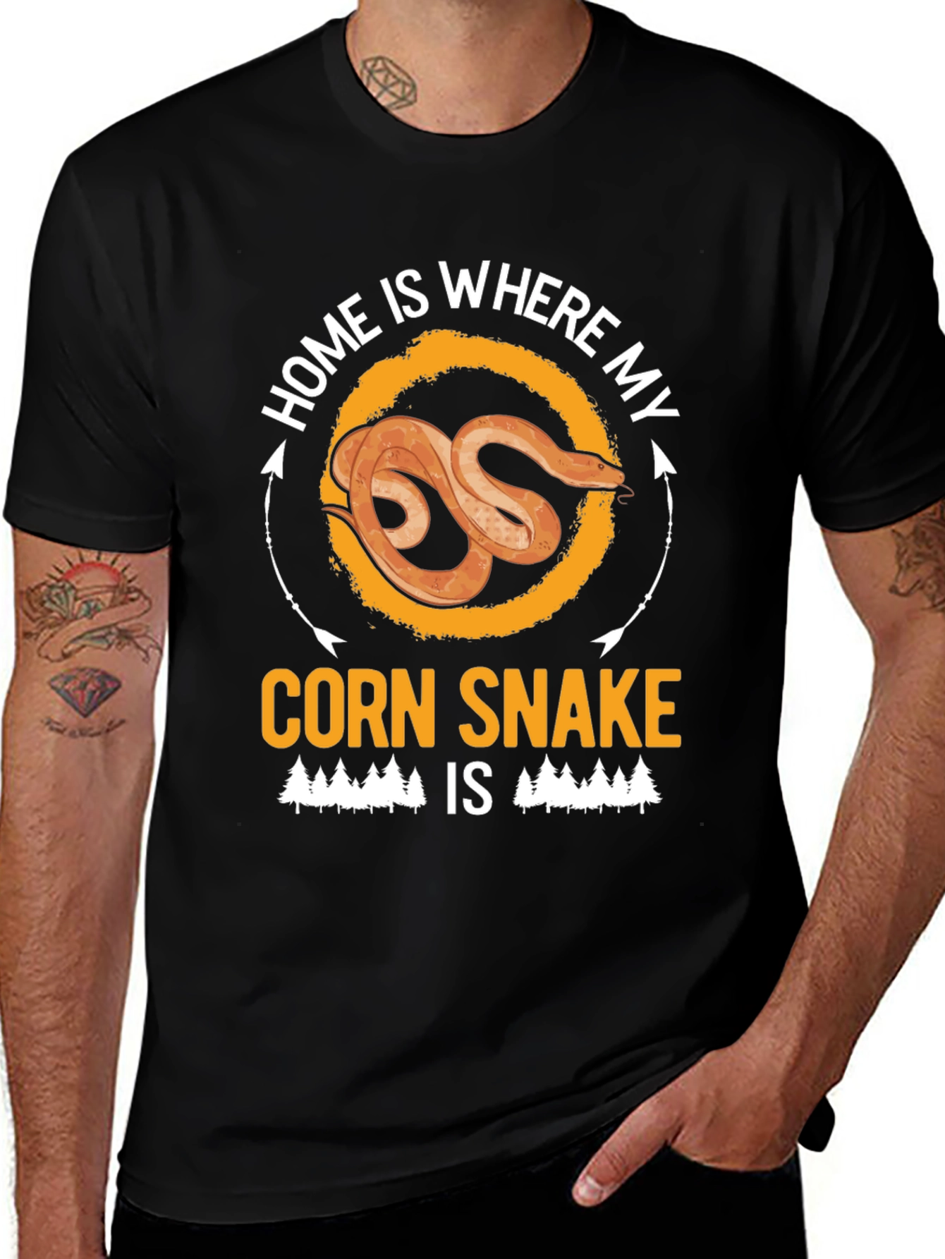 Corn Snake Lover T-Shirt - Home Is Where My Snake Is Tee