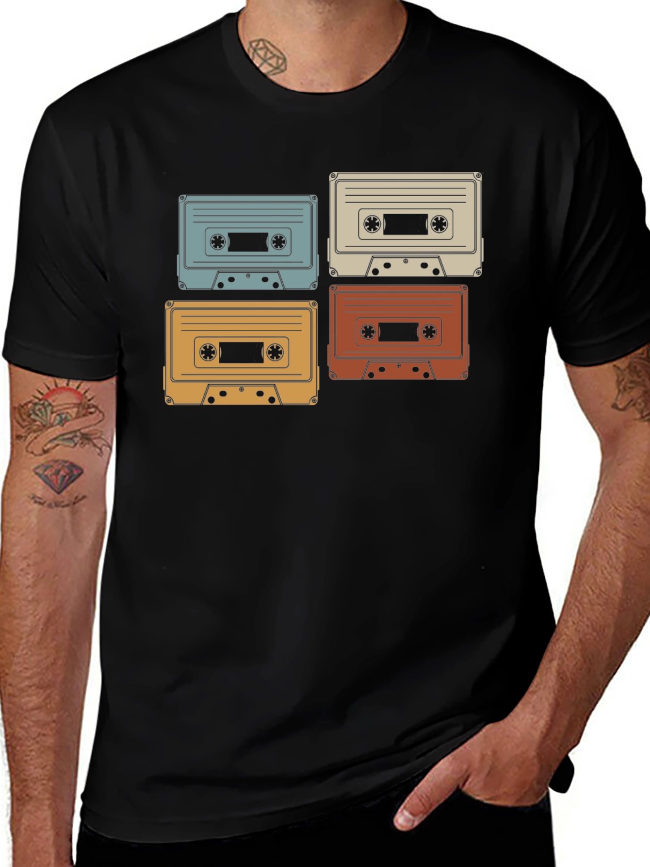 Variant 27 of Retro Cassette Tape T-Shirt - Vintage Music Lover Tee