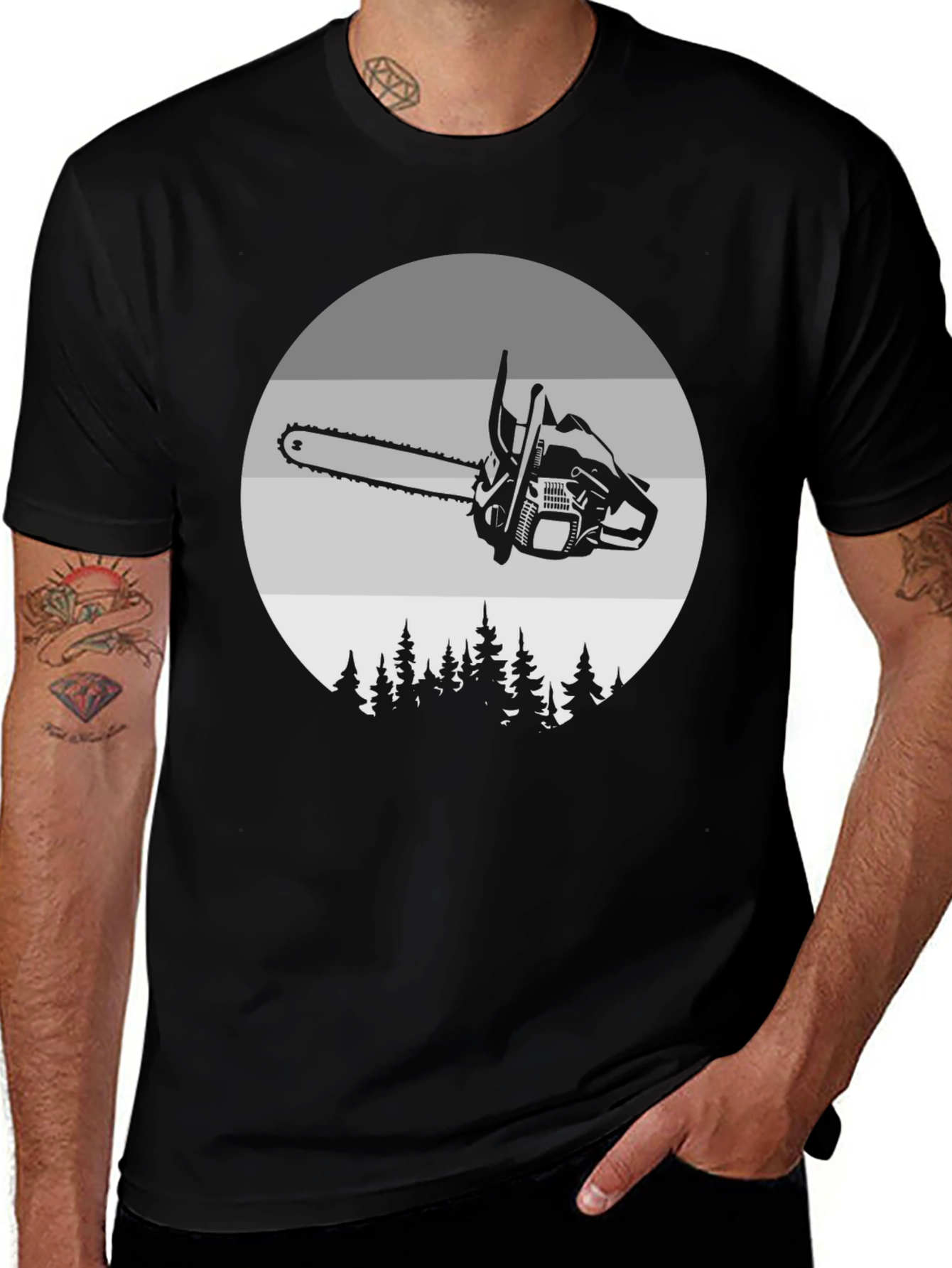 Chainsaw Forest T-Shirt - Unique Design