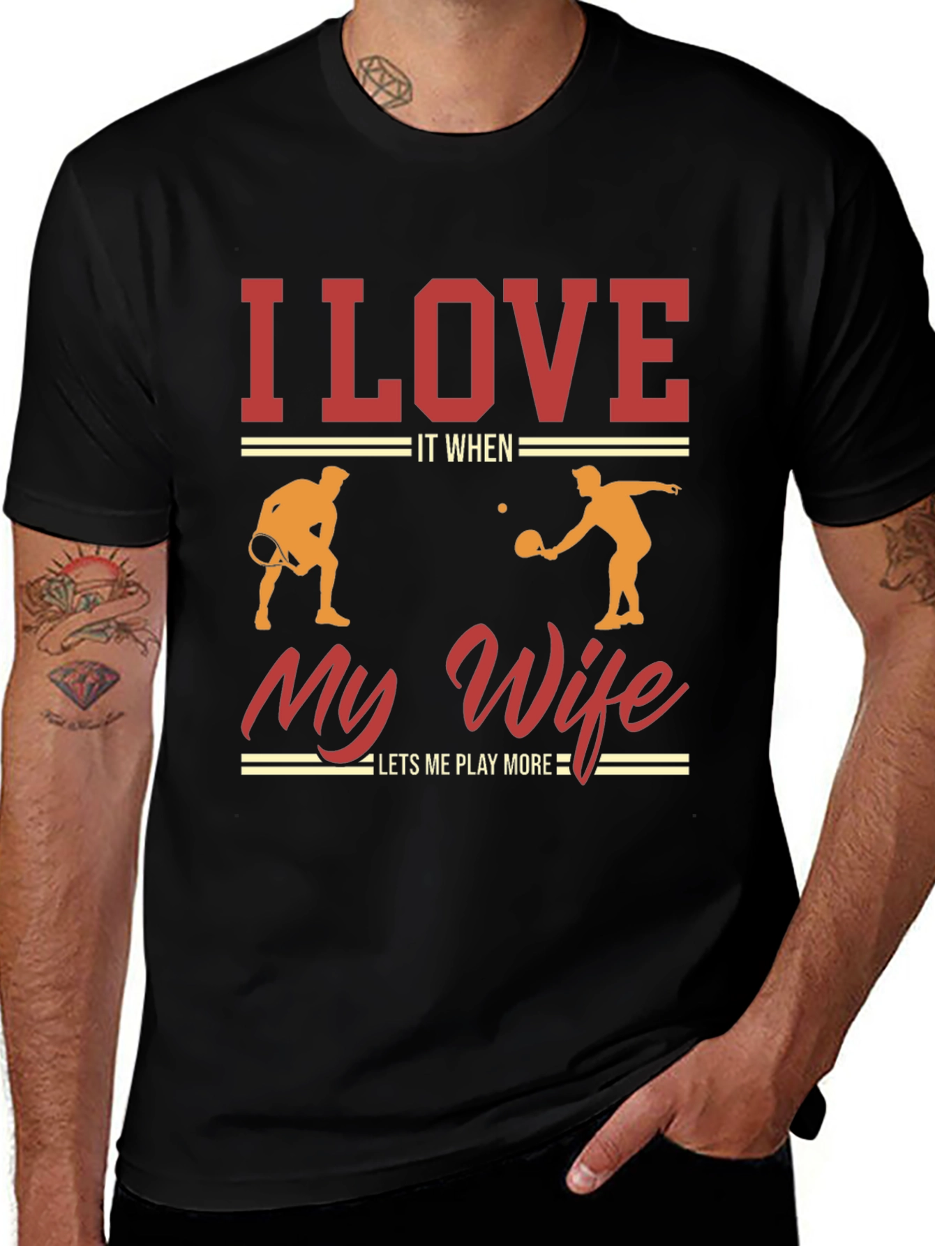 Variant 5 of I Love It When My Wife Lets Me Play More Pickleball T-Shirt