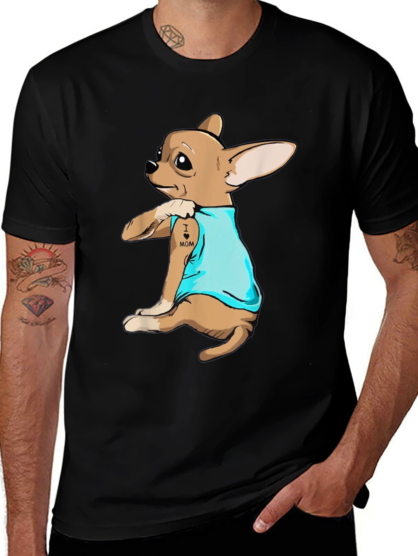 Variant 19 of Dog Mom Tattoo T-Shirt