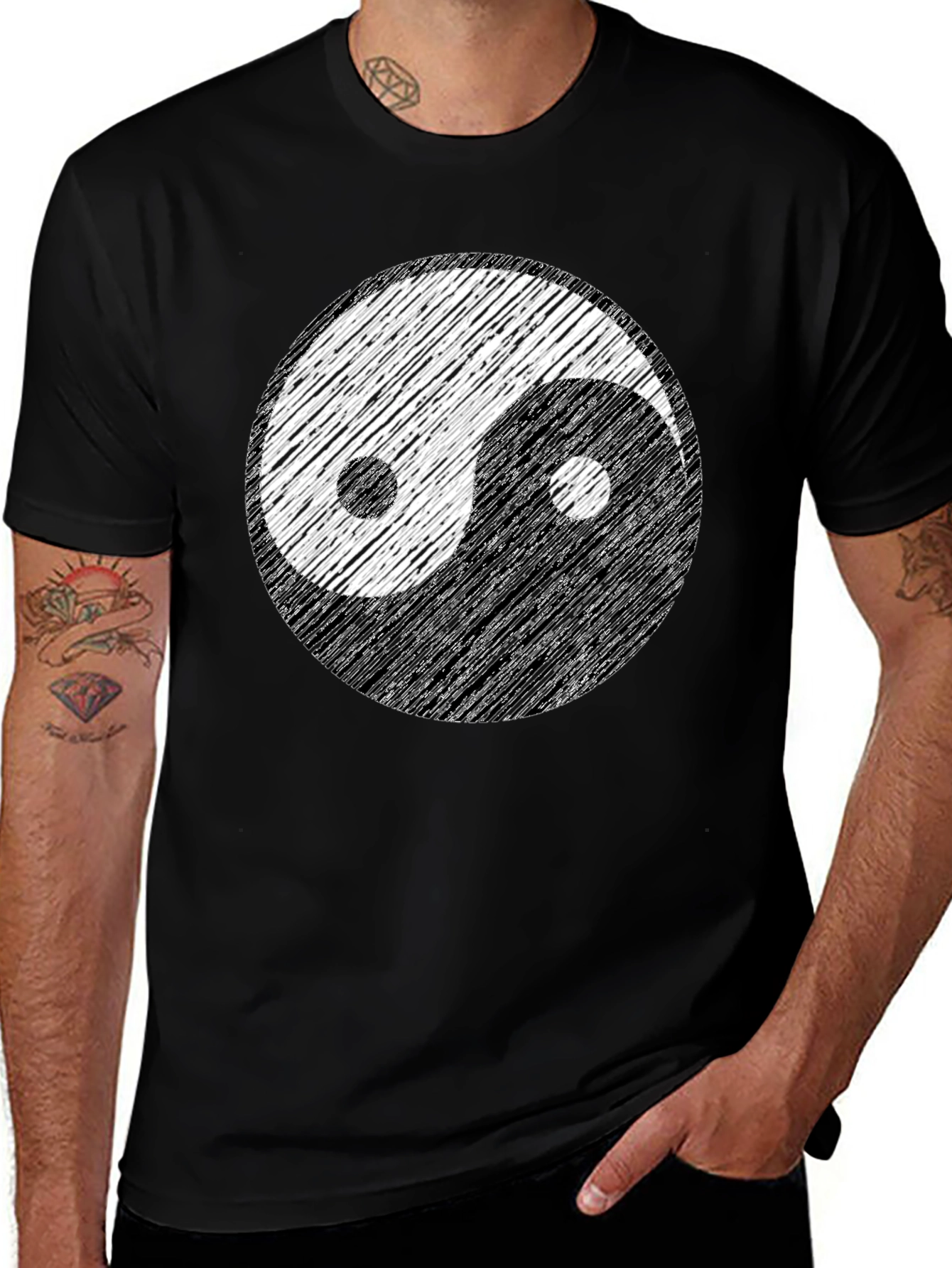 Yin Yang Graphic Tee - Balance and Style