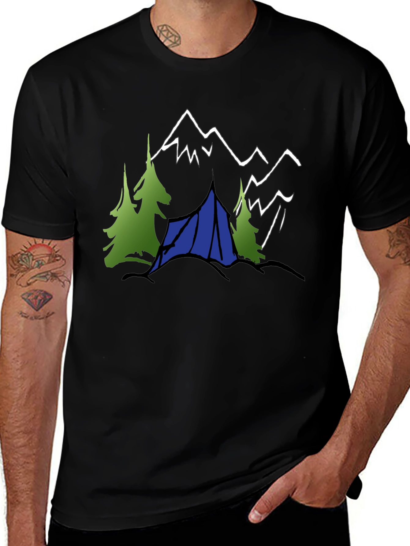 Variant 15 of Nature Adventure Tee: Camping in the Mountains