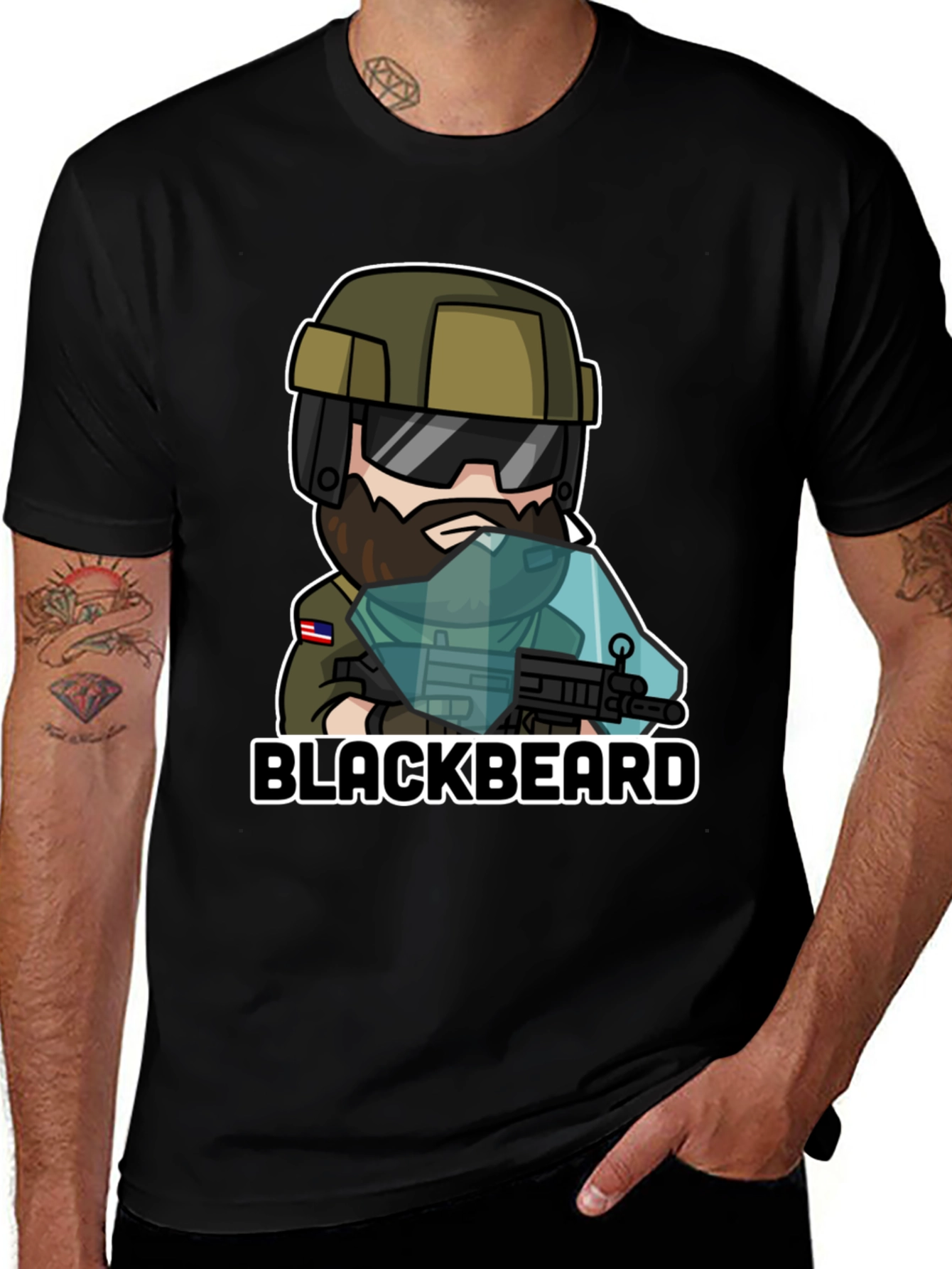 Blackbeard Character Graphic Tee