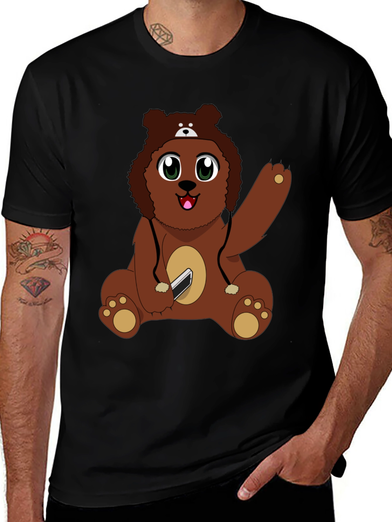 Variant 19 of Cute Cartoon Bear Graphic T-Shirt