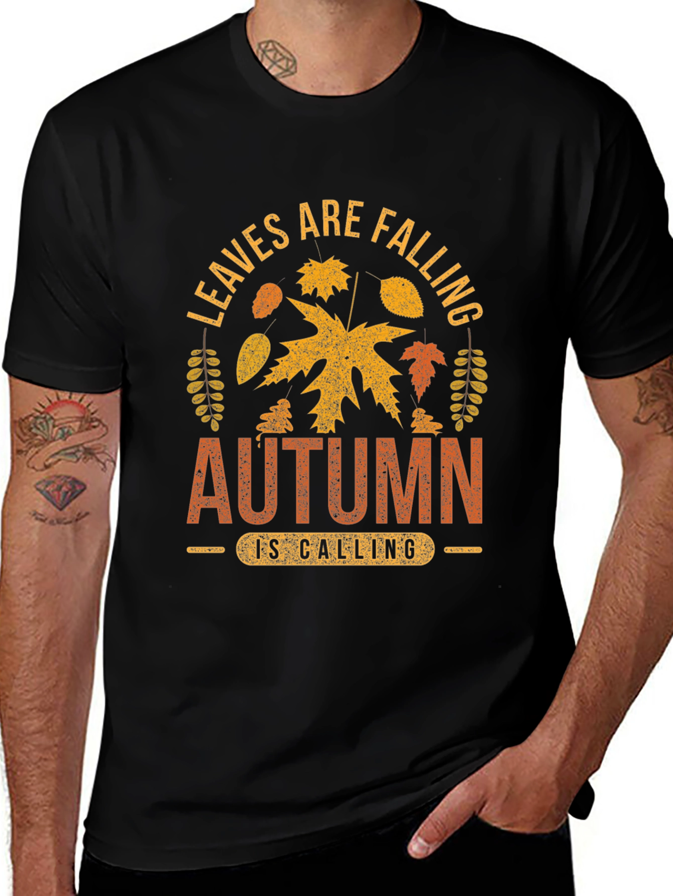 Variant 30 of Autumn Leaves Falling T-Shirt - Cozy Fall Apparel