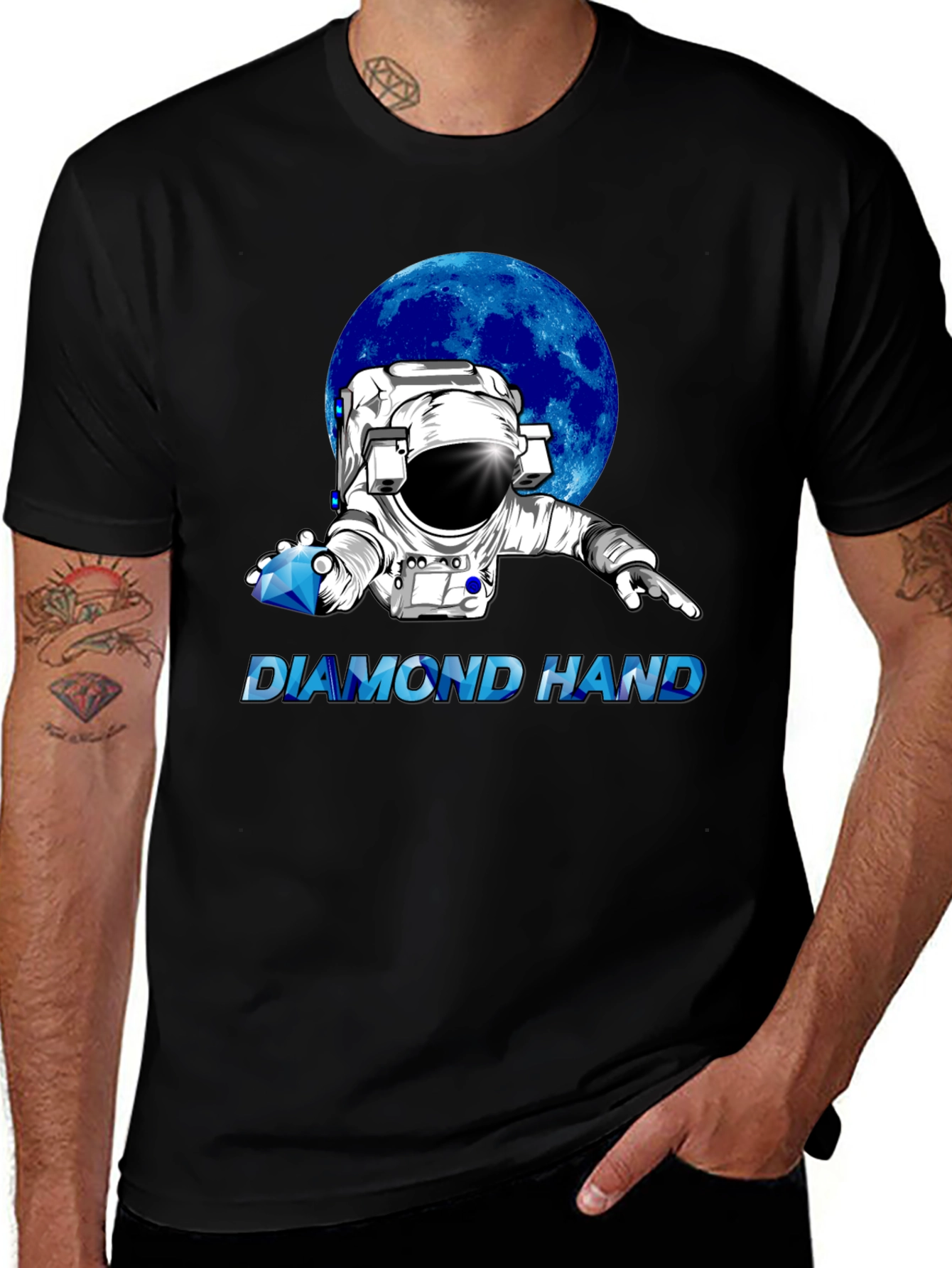 Variant 15 of Diamond Hand Astronaut T-Shirt