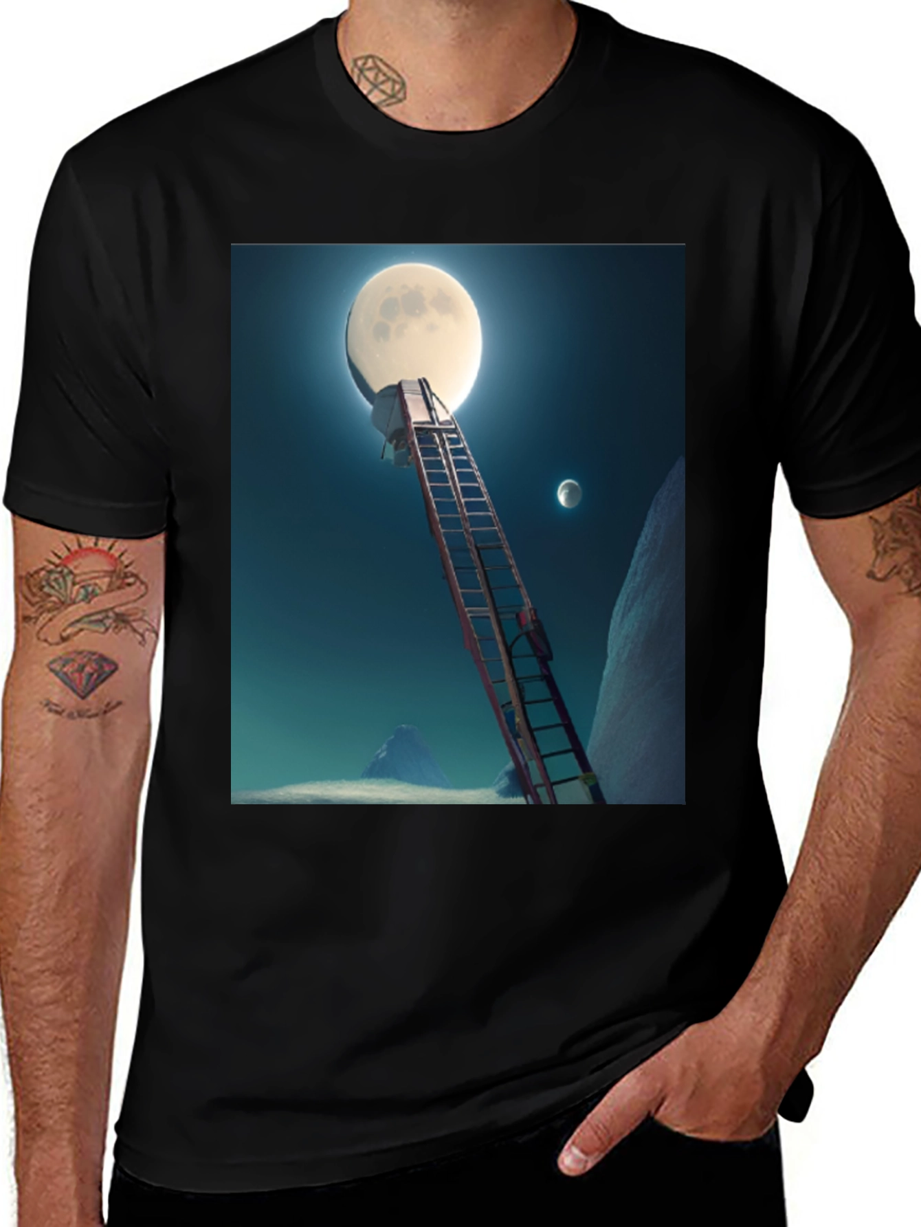 Variant 19 of Moon Ladder Graphic Tee