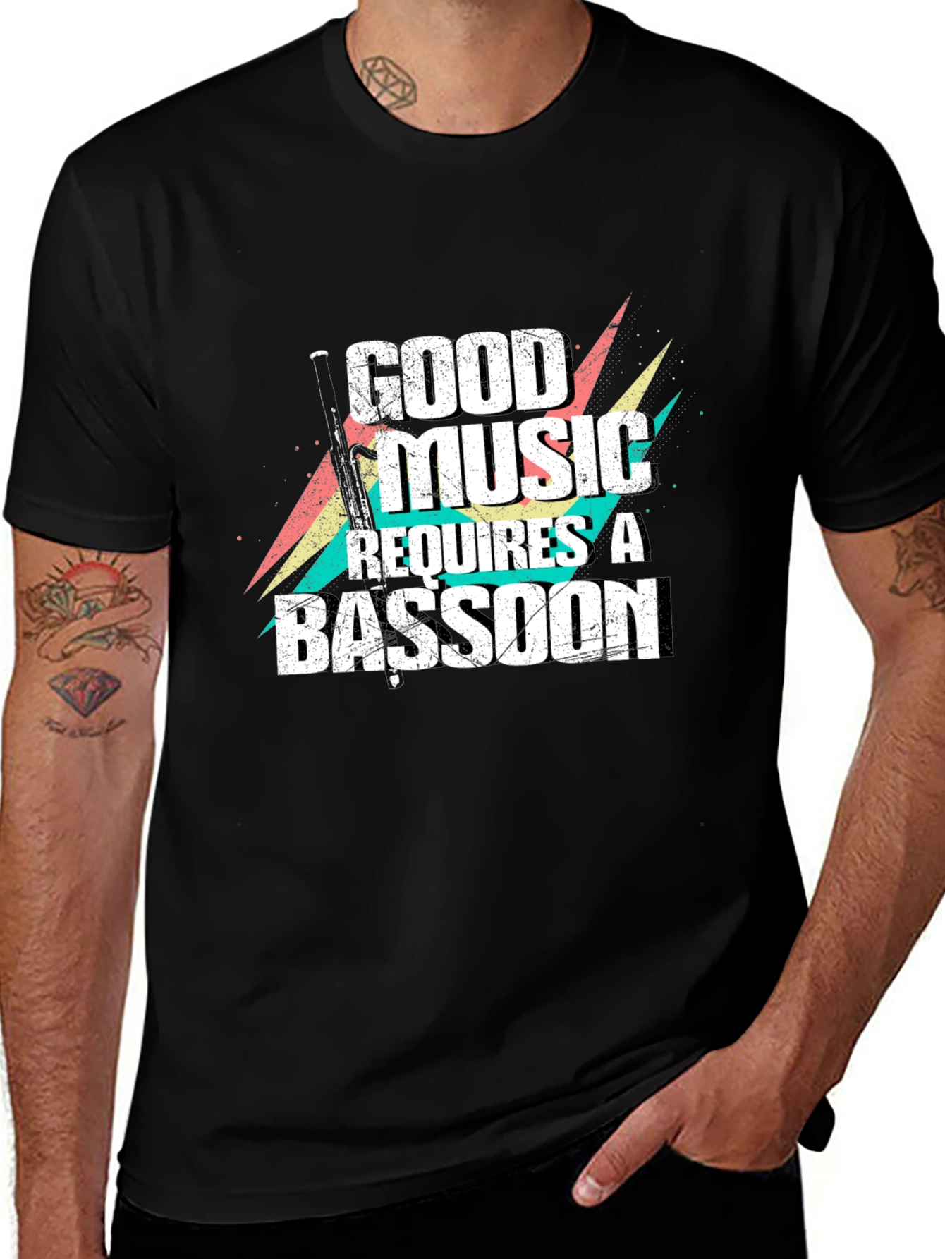 Variant 21 of Good Music Requires a Bassoon Black T-Shirt