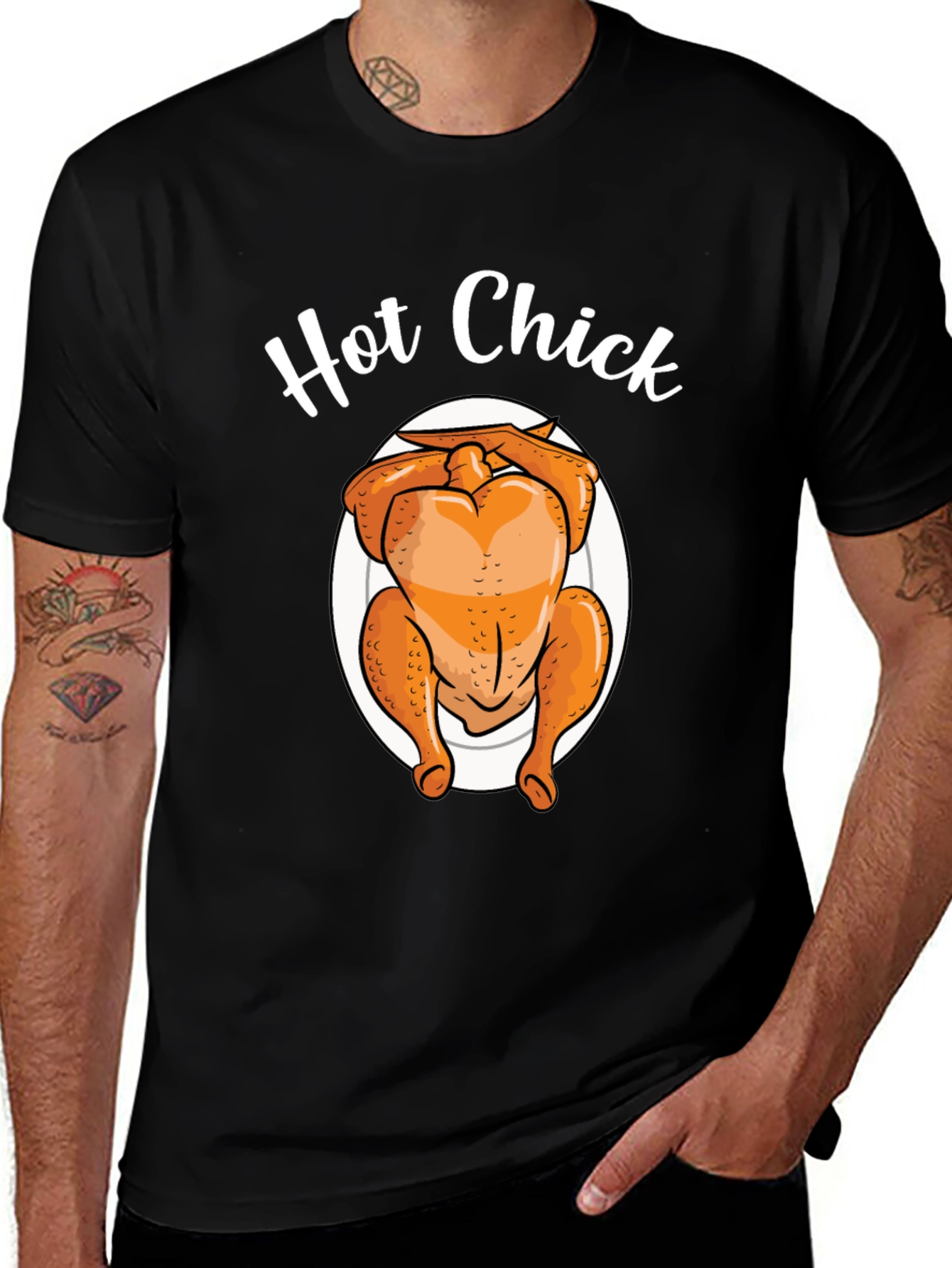 Variant 12 of Hot Chick T-Shirt - Funny Thanksgiving Turkey Tee