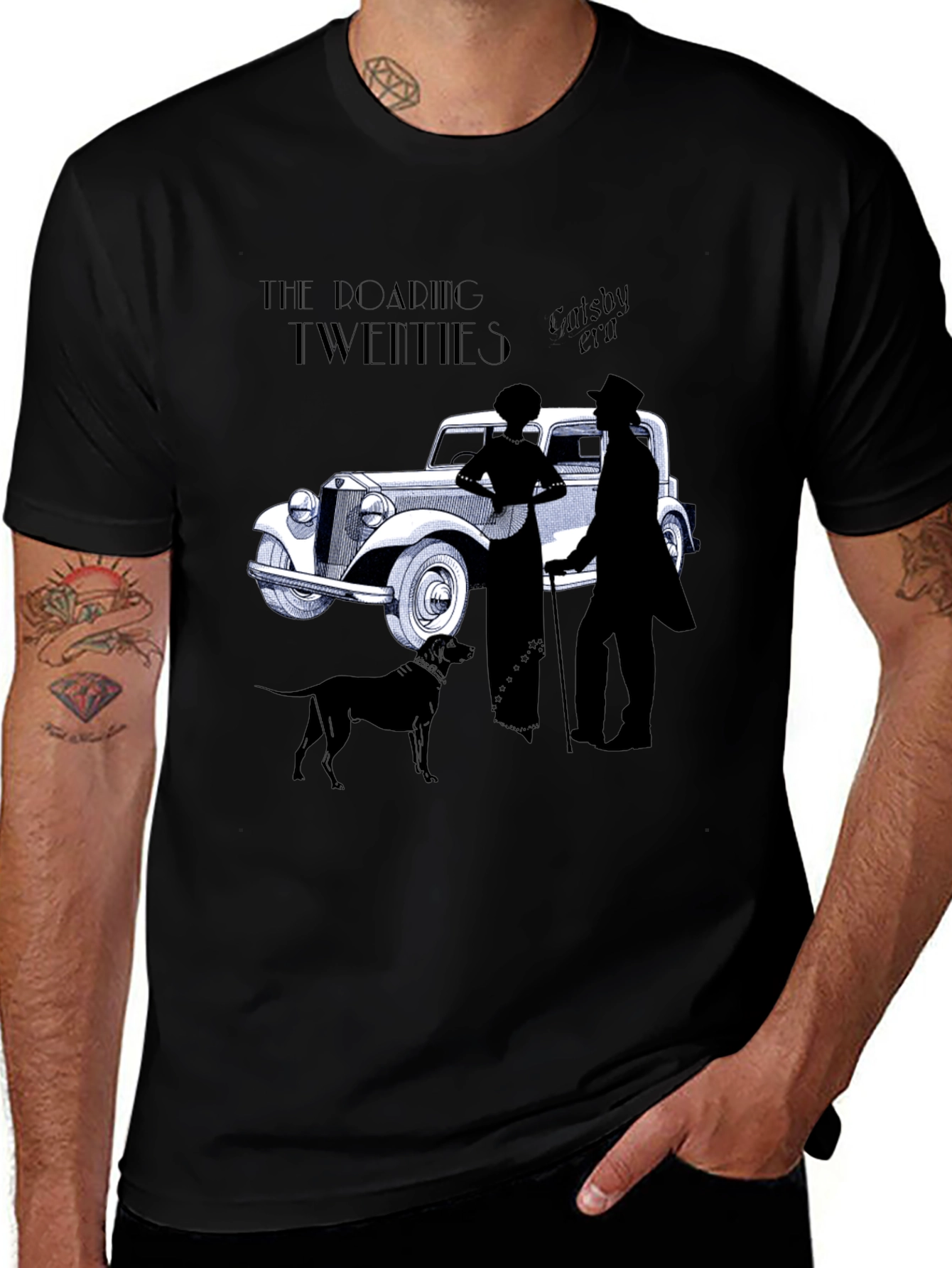 Variant 11 of Roaring Twenties Gatsby Era Black T-Shirt