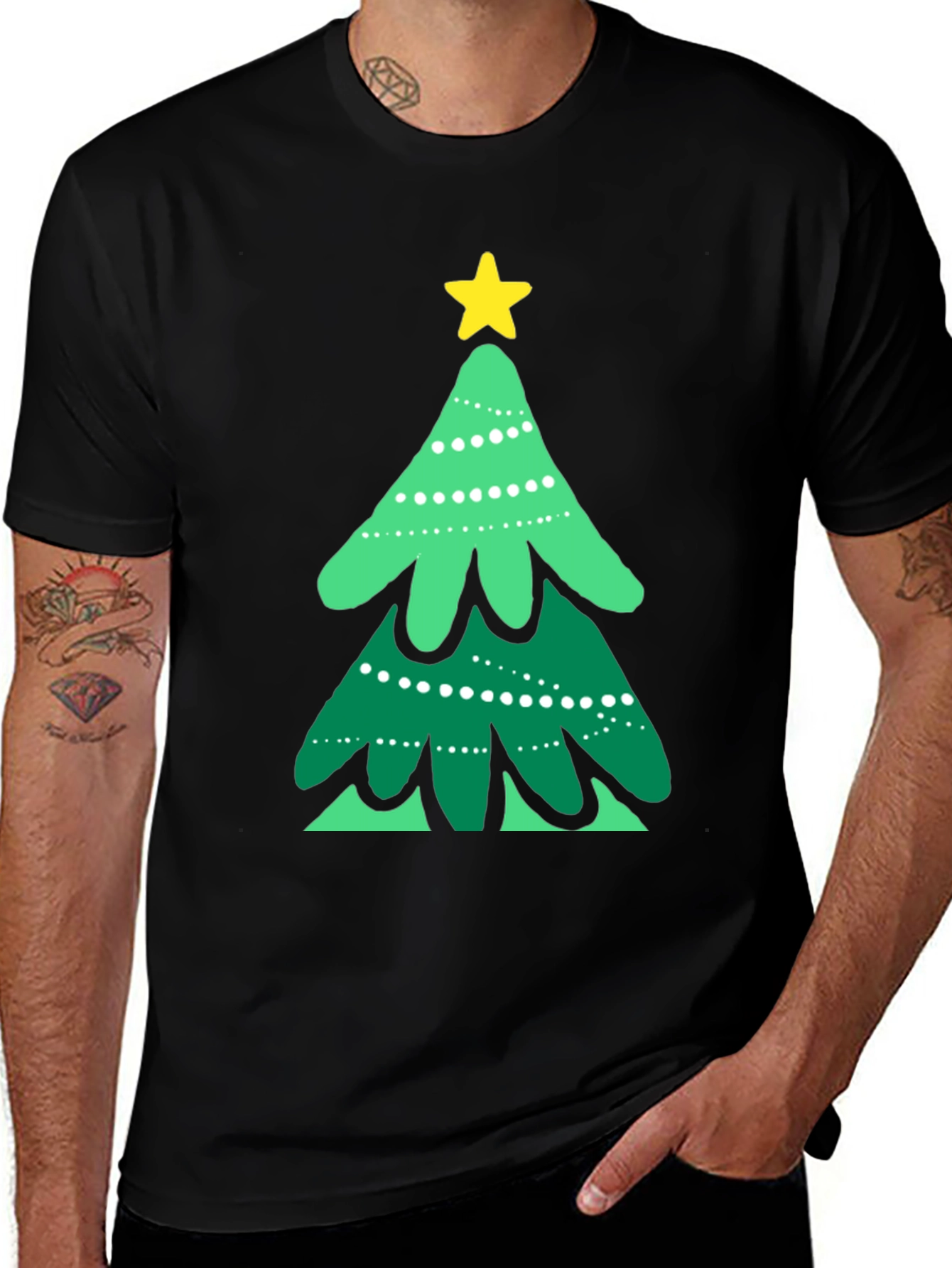 Festive Christmas Tree Graphic Tee