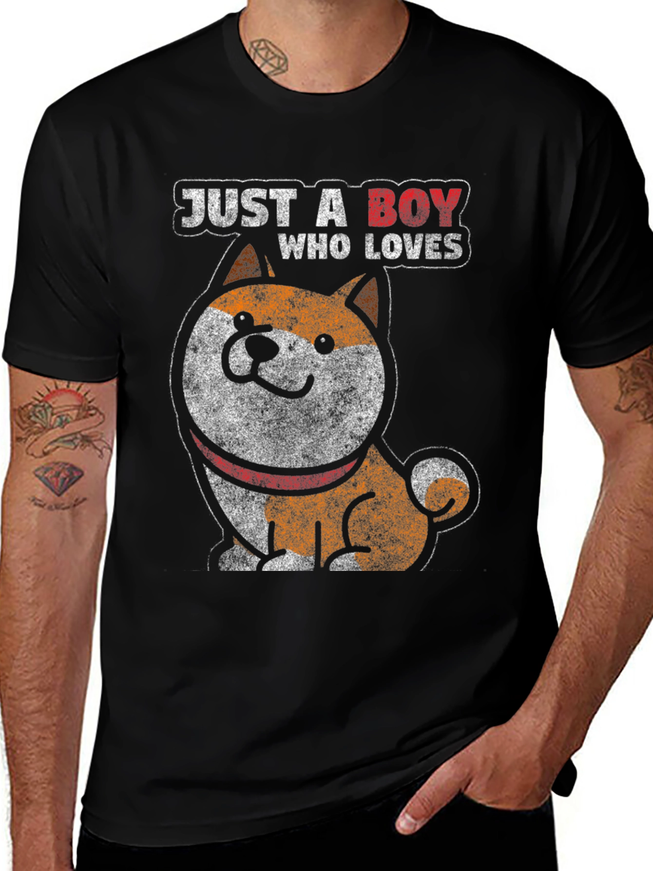 Variant 17 of Just A Boy Who Loves Dogs Graphic Tee