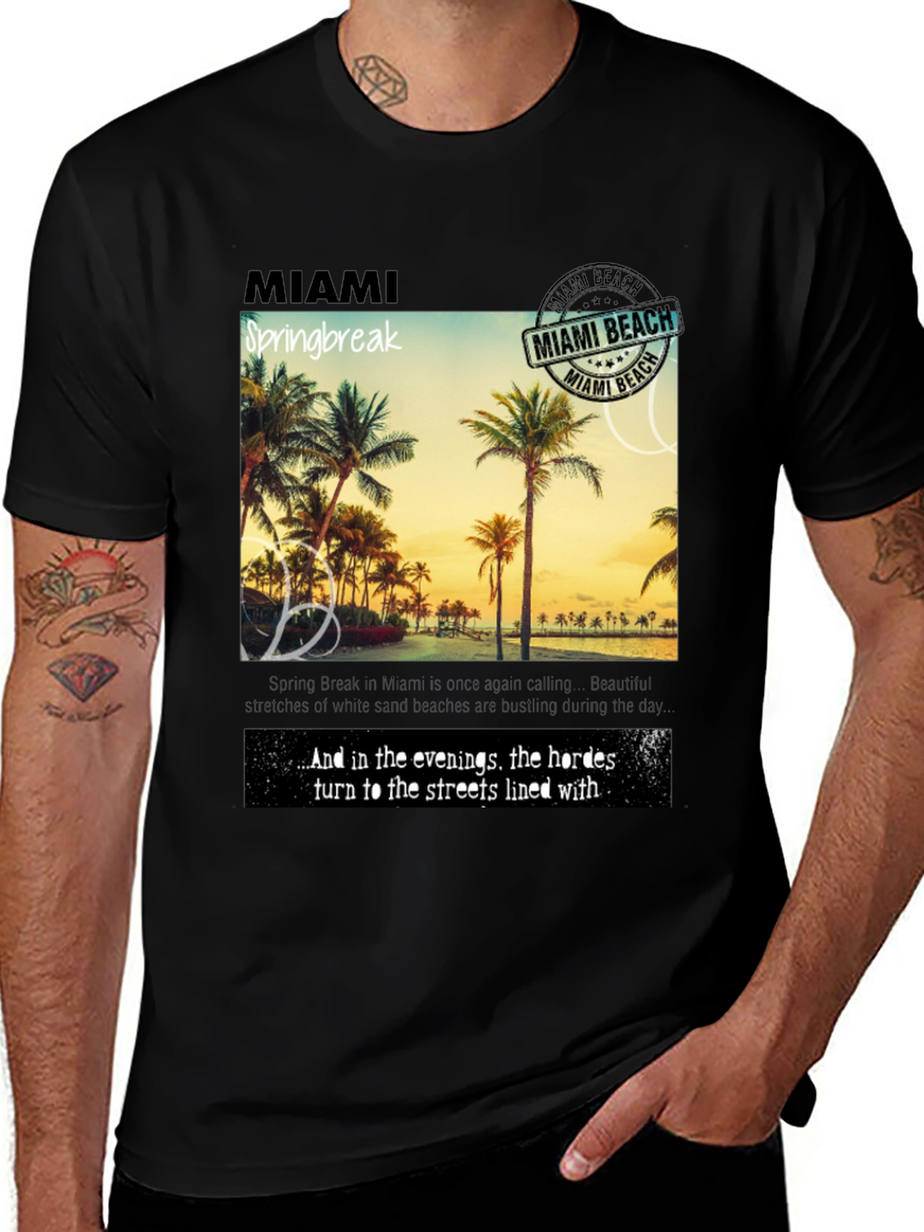 Miami Spring Break Graphic T-Shirt