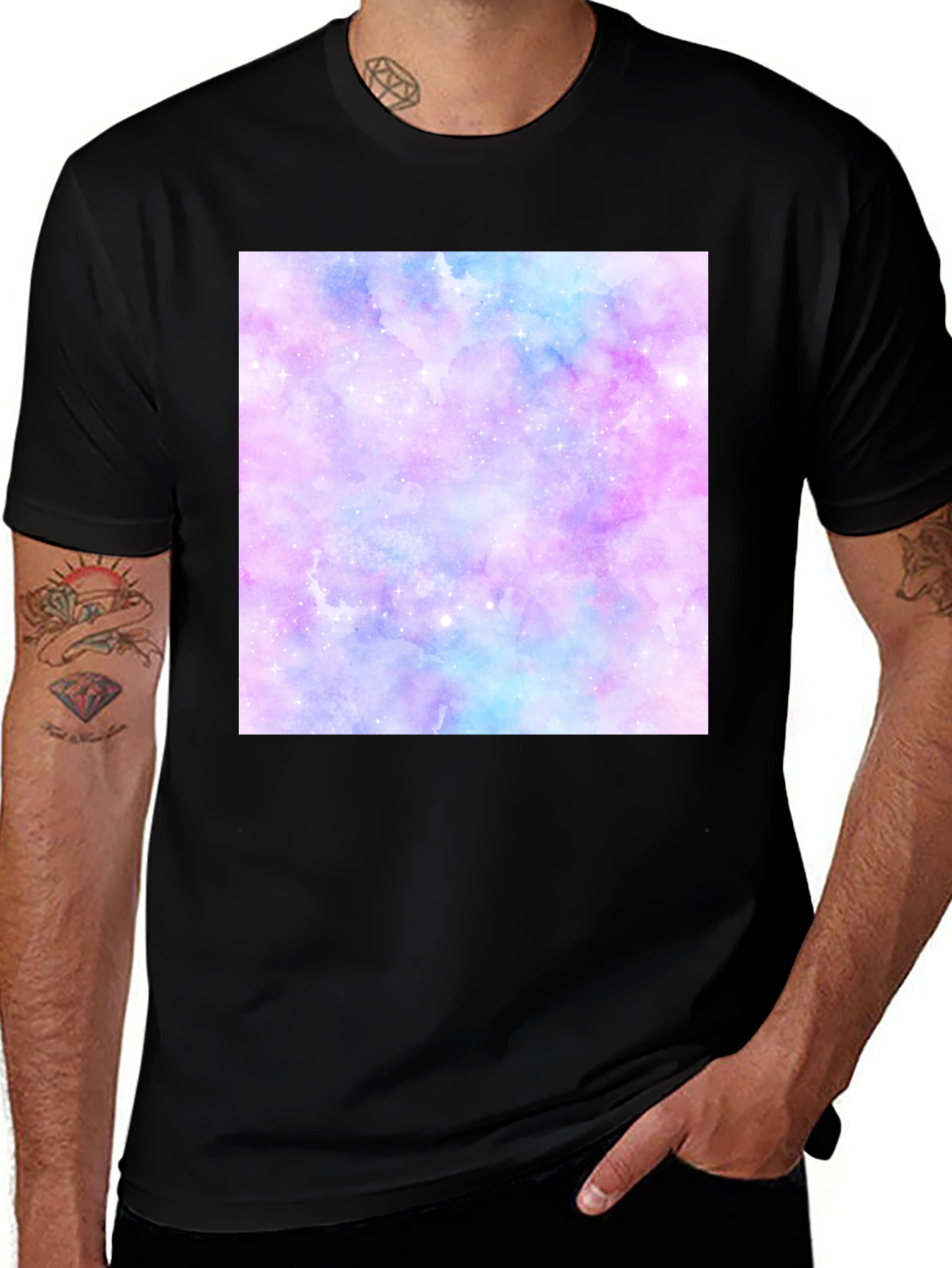 Variant 27 of Galaxy Print Black T-Shirt