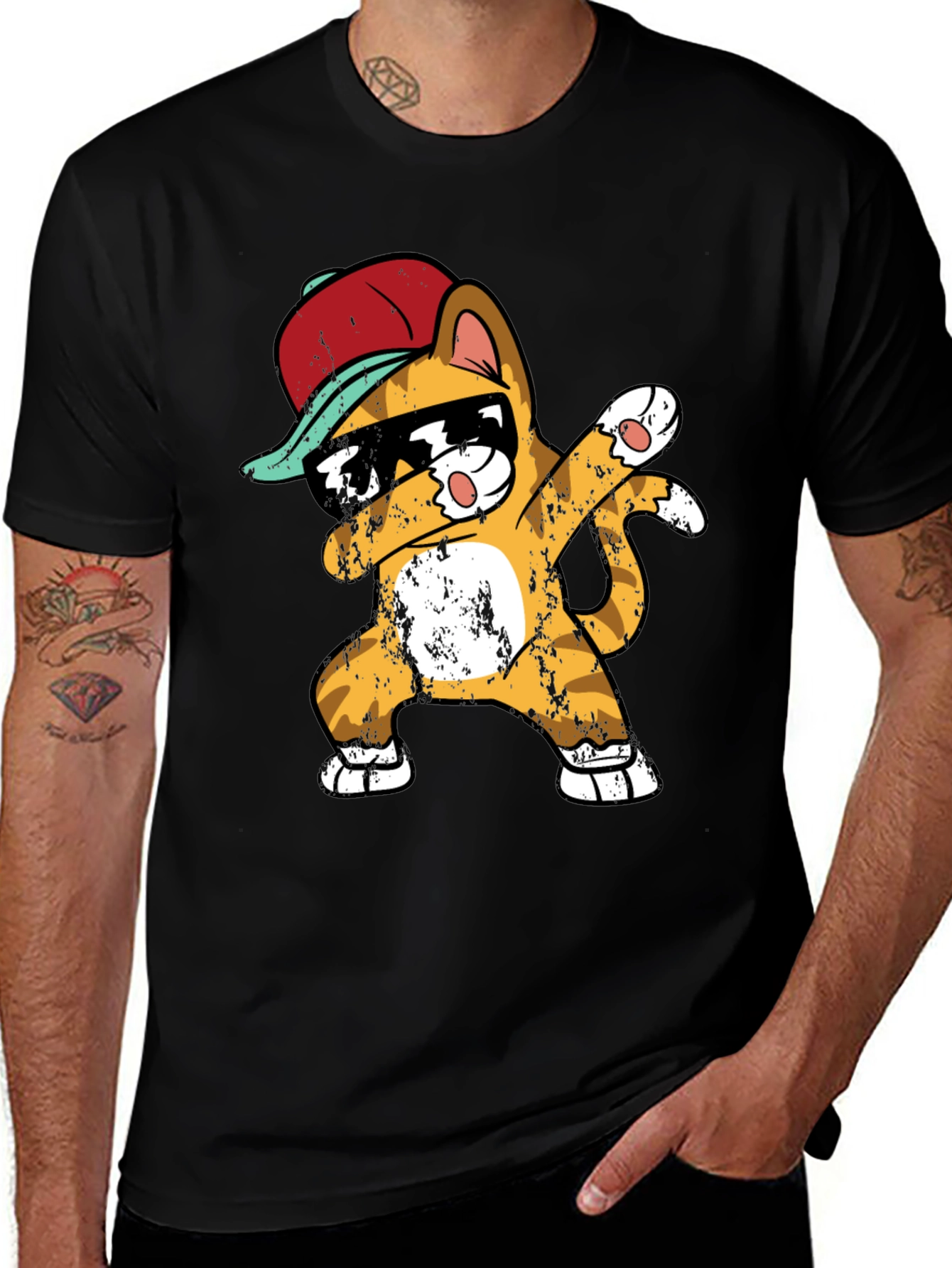 Variant 8 of Cool Cat Dabbing T-Shirt