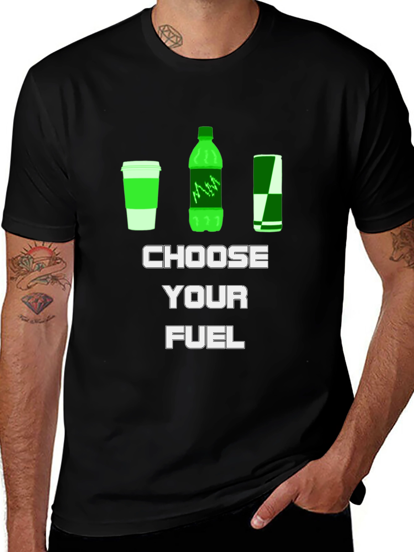 Choose Your Fuel T-Shirt - Energy Drink Theme