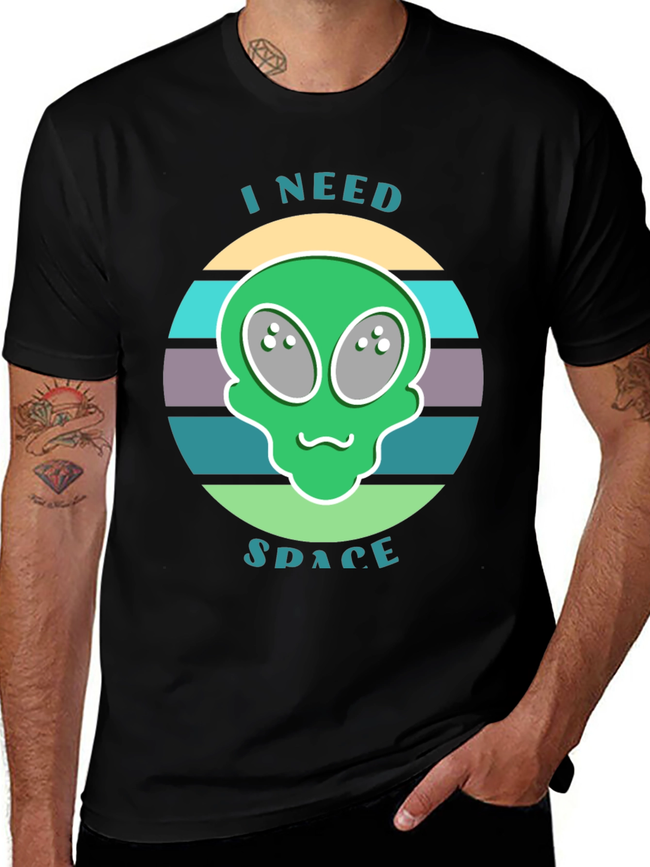Variant 12 of I Need Space Alien Graphic T-Shirt
