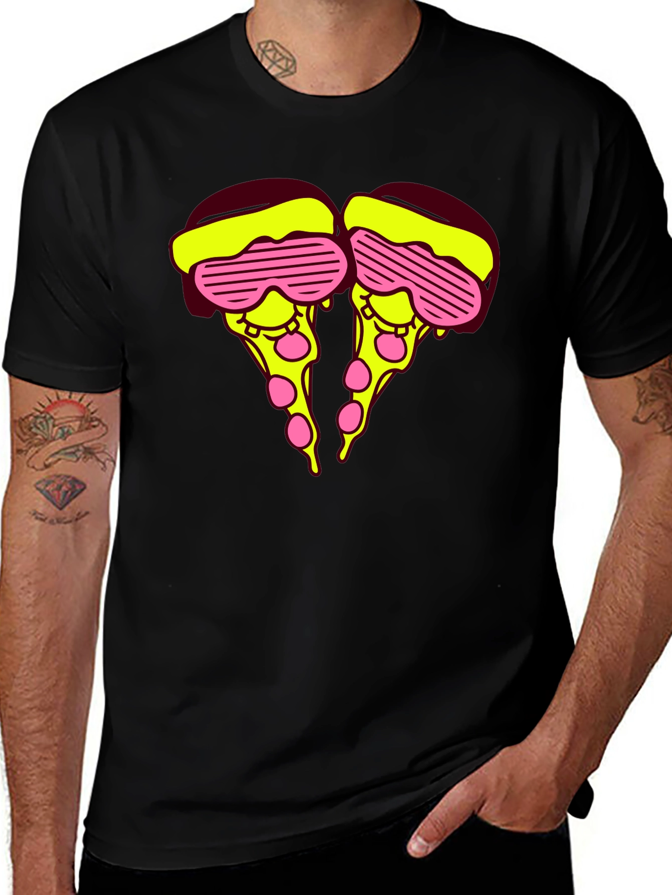 Variant 16 of Funky Pizza Slice Graphic Tee - Unisex