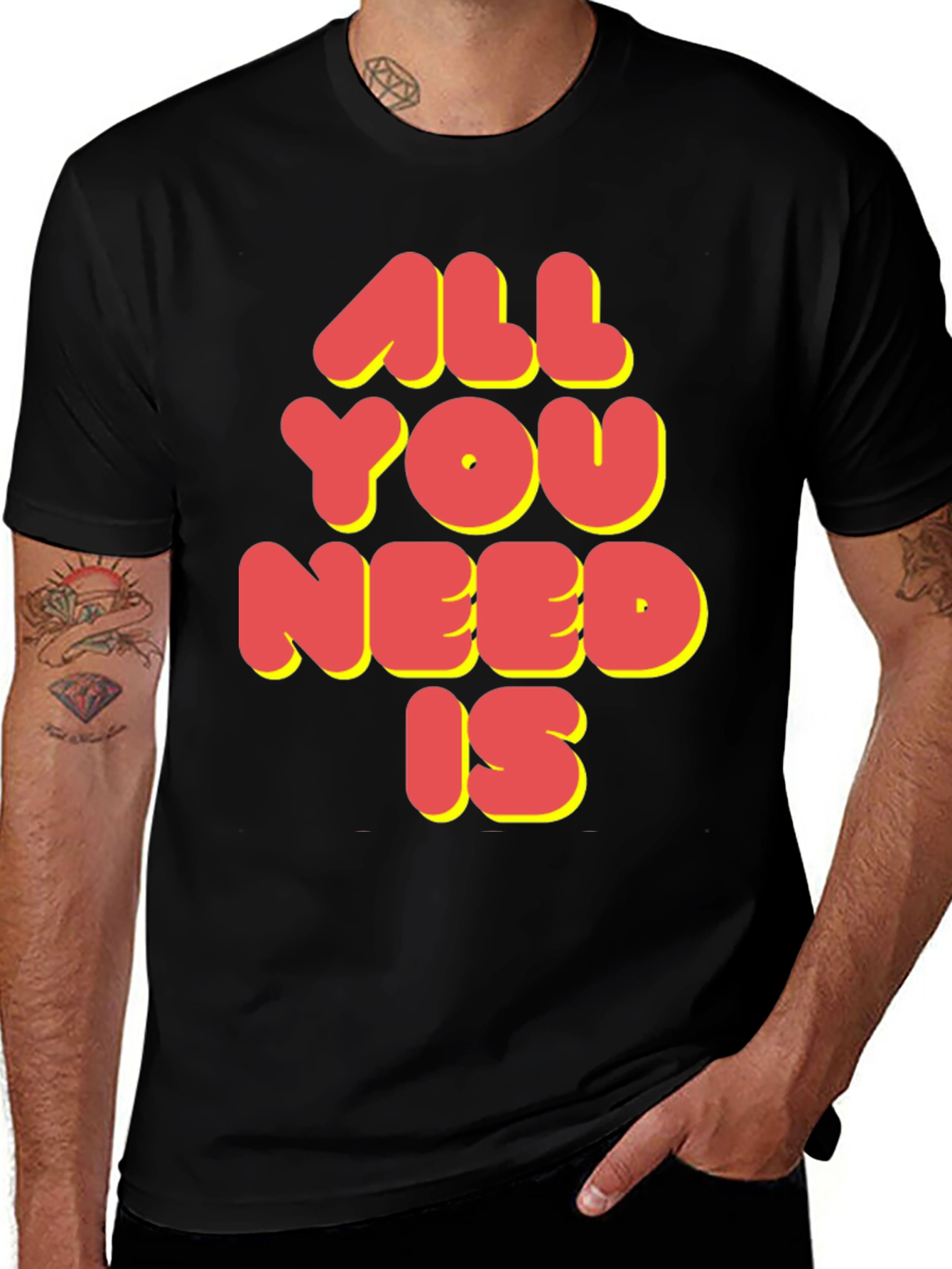 Variant 22 of All You Need Is T-Shirt - Bold Red Retro Tee