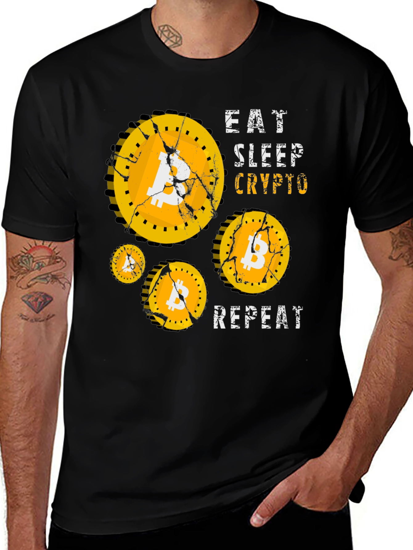 Eat Sleep Crypto Bitcoin T-Shirt