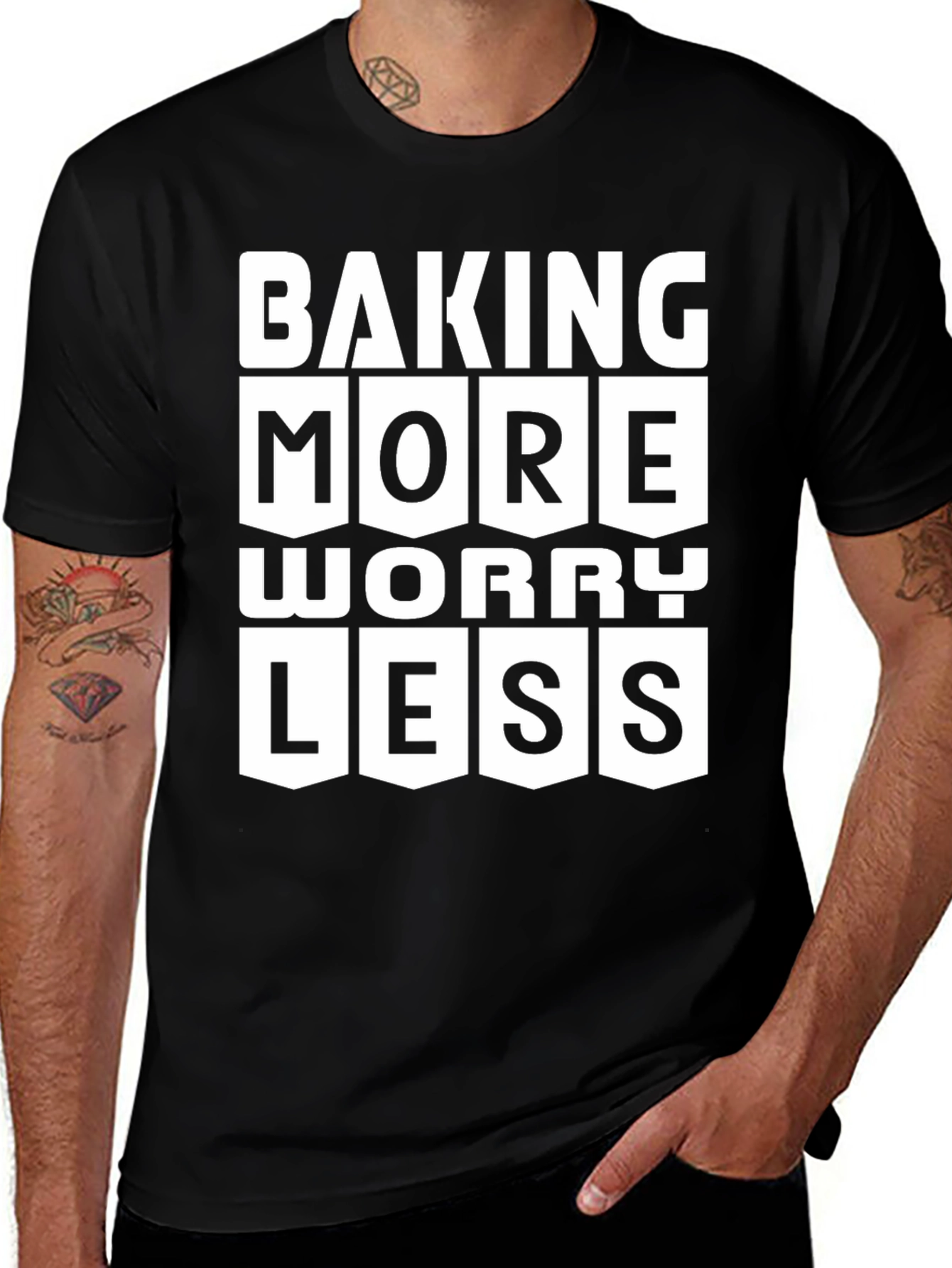 Variant 10 of Baking More Worry Less Graphic Tee