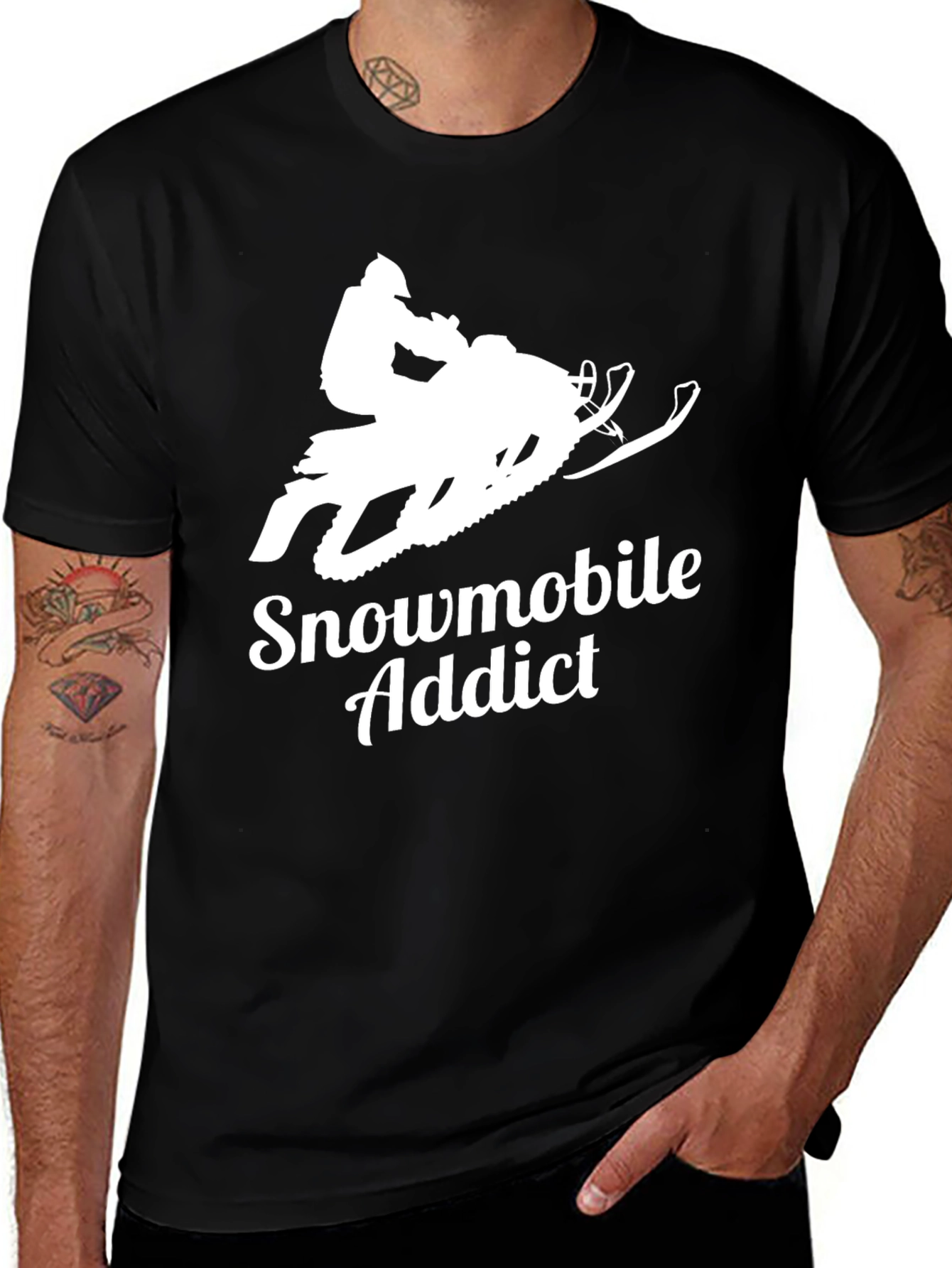 Variant 30 of Snowmobile Addict Graphic Tee - Ride in Style