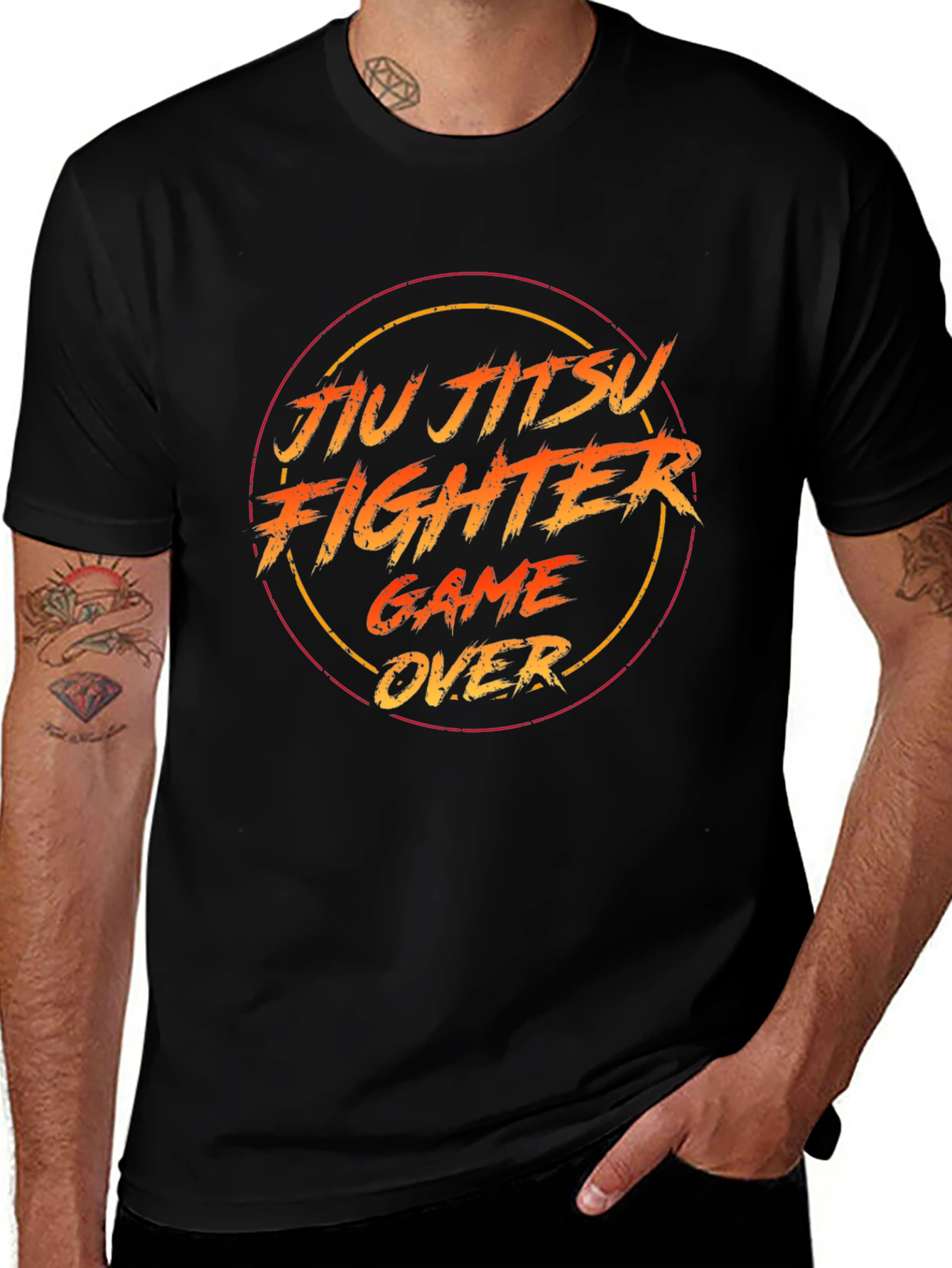 Jiu Jitsu Fighter Game Over T-Shirt