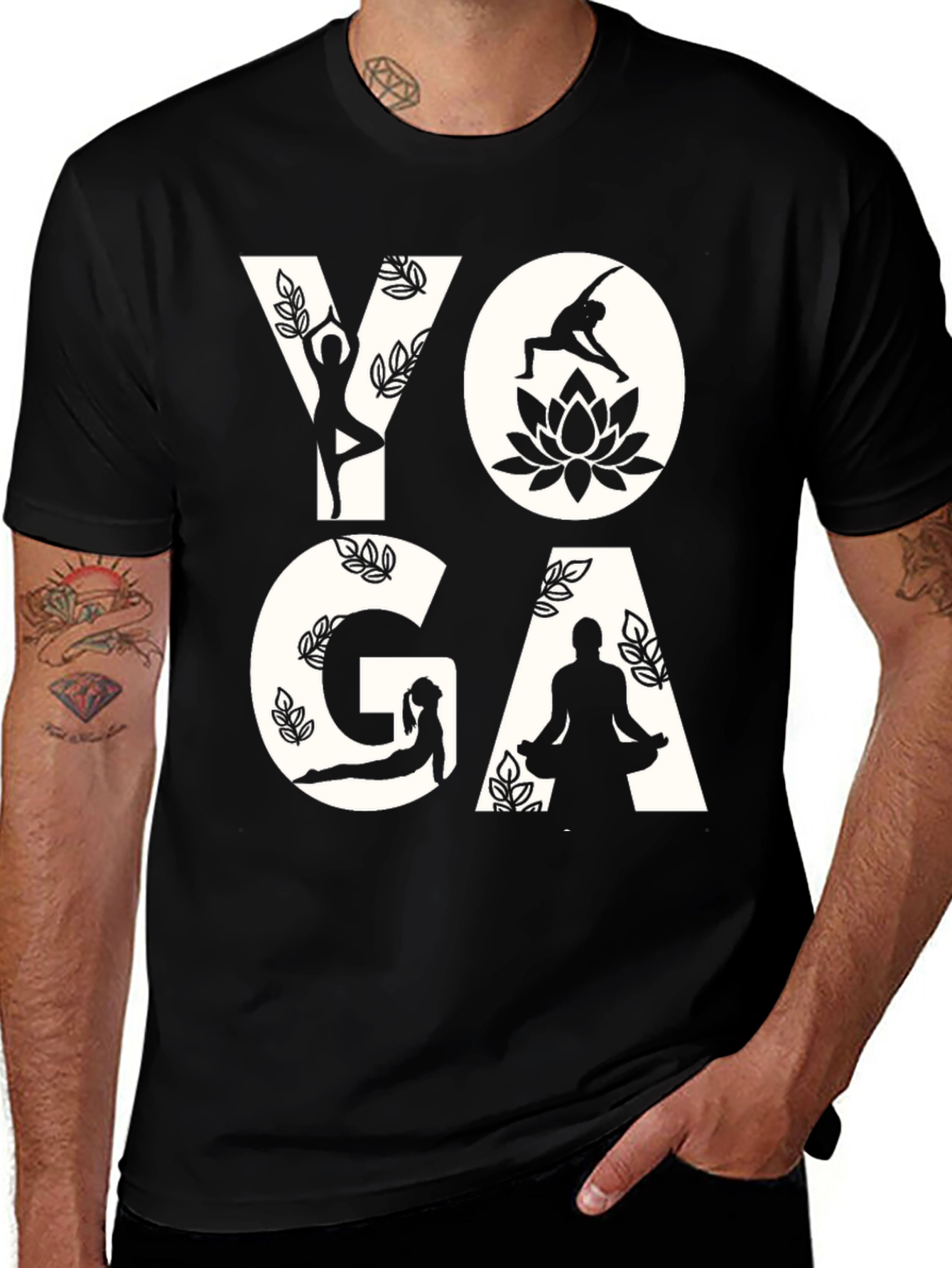Variant 24 of Yoga Pose Graphic Tee - Relax & Stretch in Style!