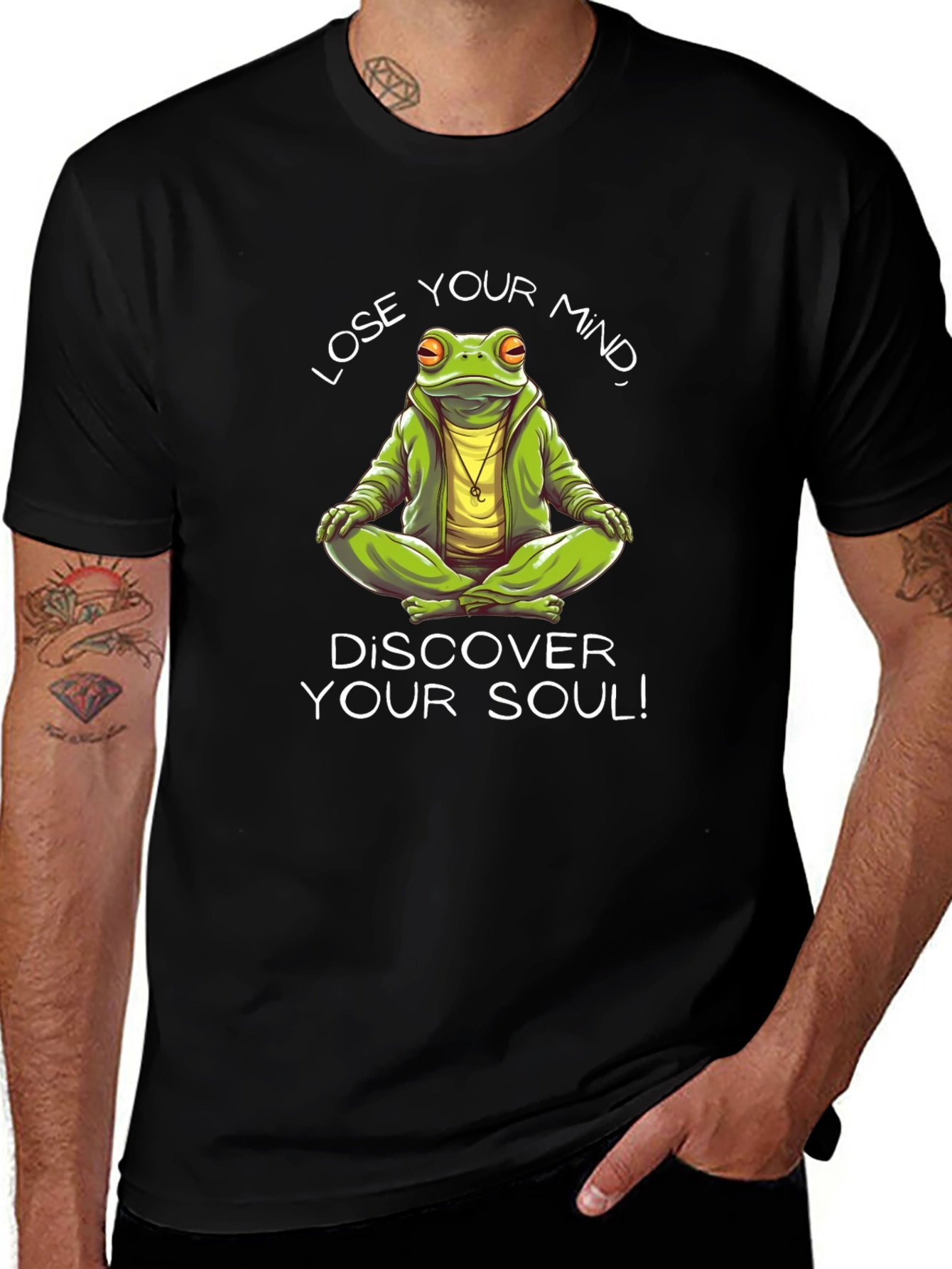 Variant 25 of Zen Frog Graphic Tee - Lose Your Mind, Find Your Soul