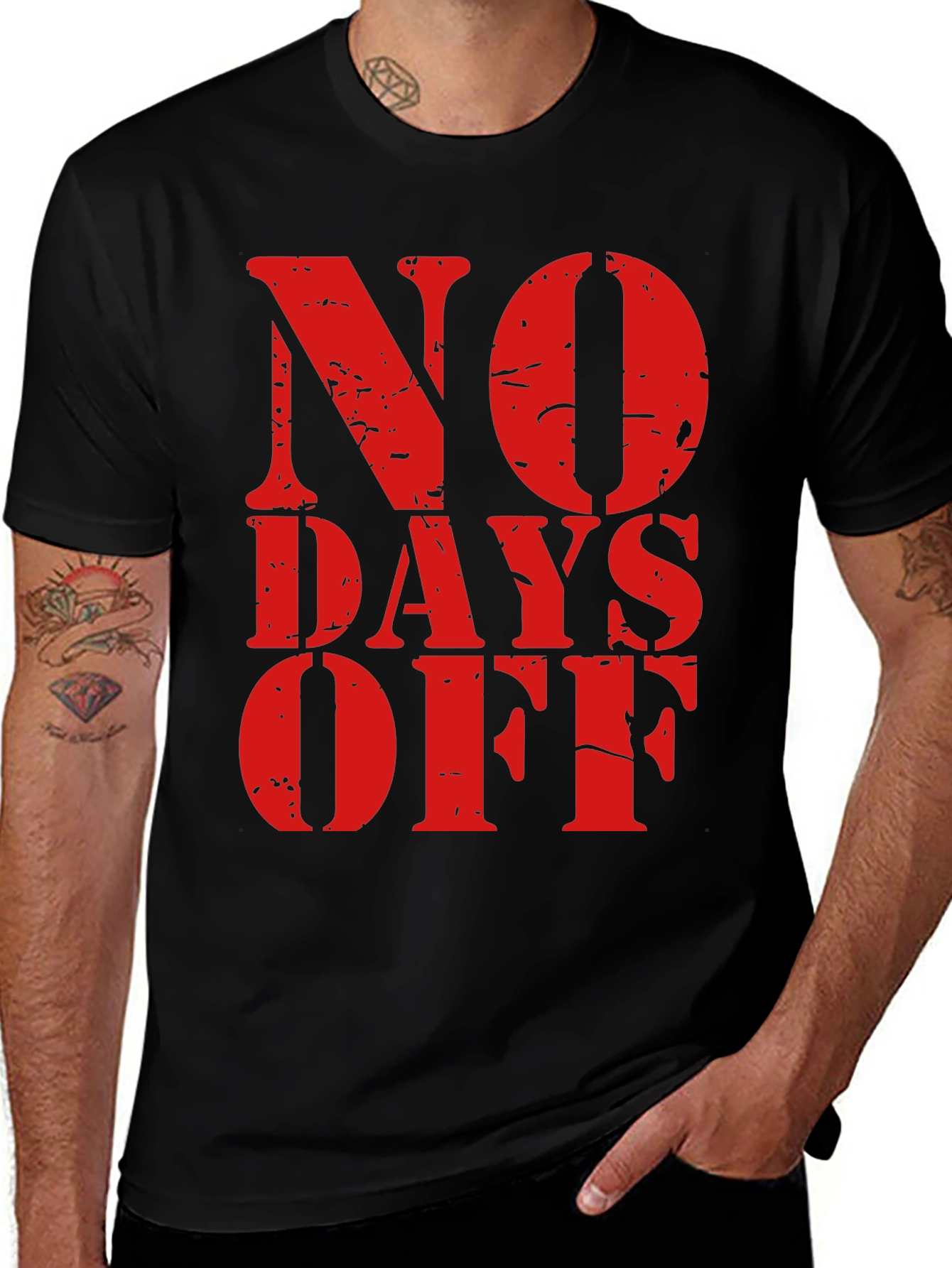 Variant 22 of No Days Off Graphic Tee - Black