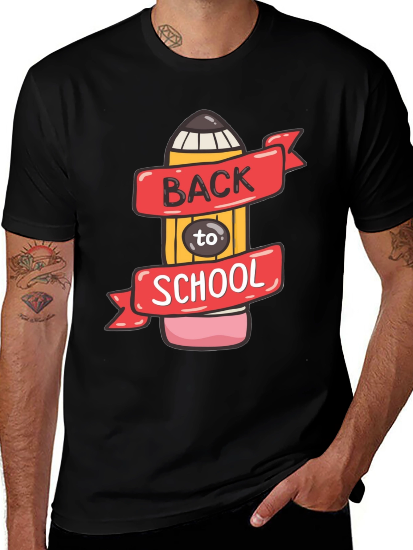 Back to School Pencil Graphic T-Shirt
