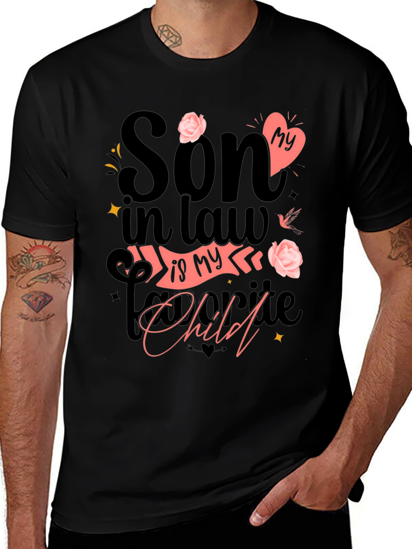 Variant 12 of Son-in-Law Favorite Child Black Graphic Tee